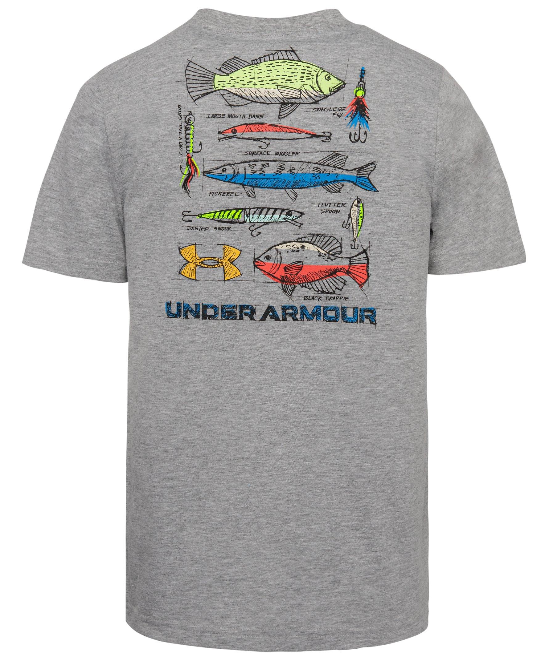 Under Armour Youth Sketch Fish Short Sleeve Tee
