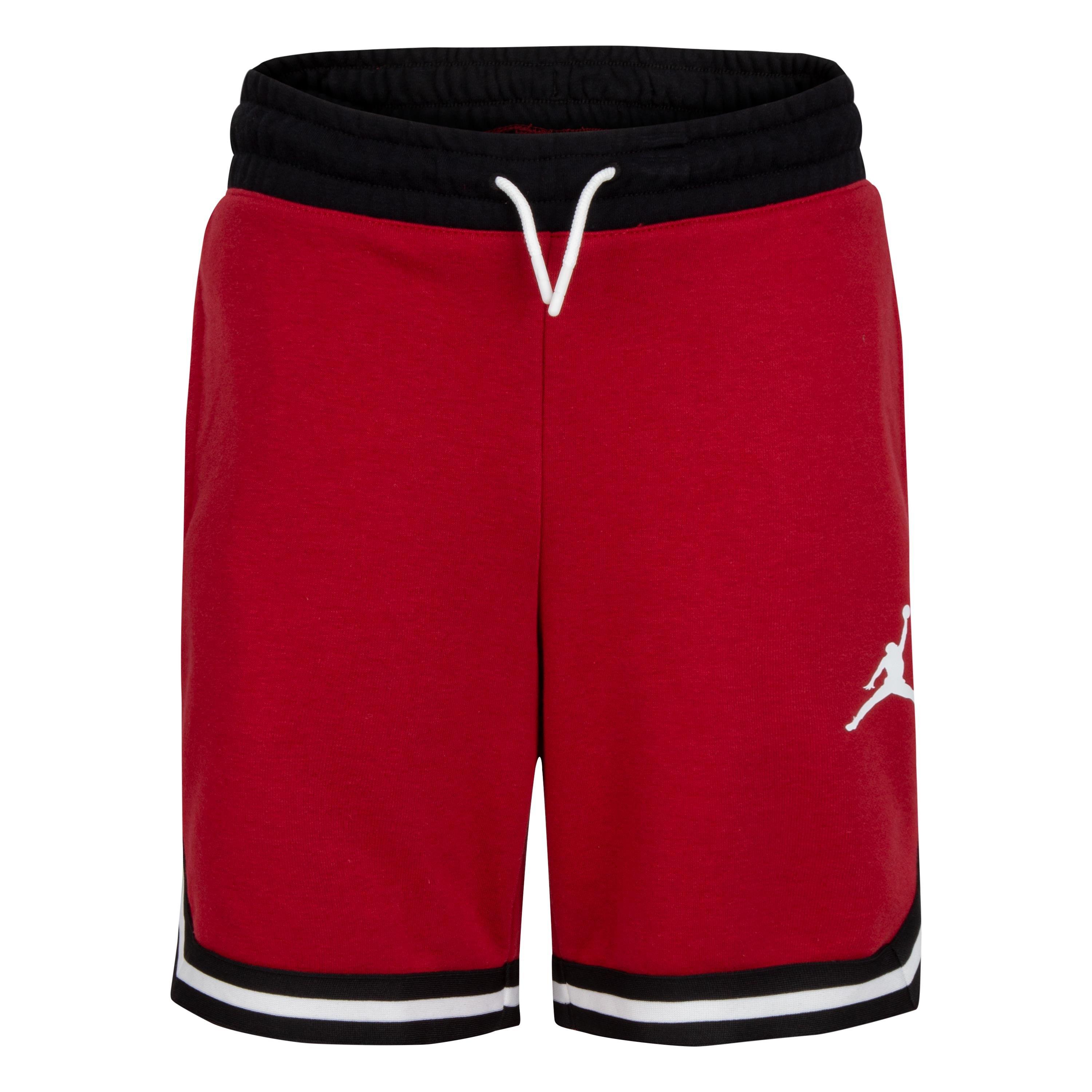 Jordan Youth Center Court French Terry "Red/Black" Short - BLACK/RED Thumbnail View 1