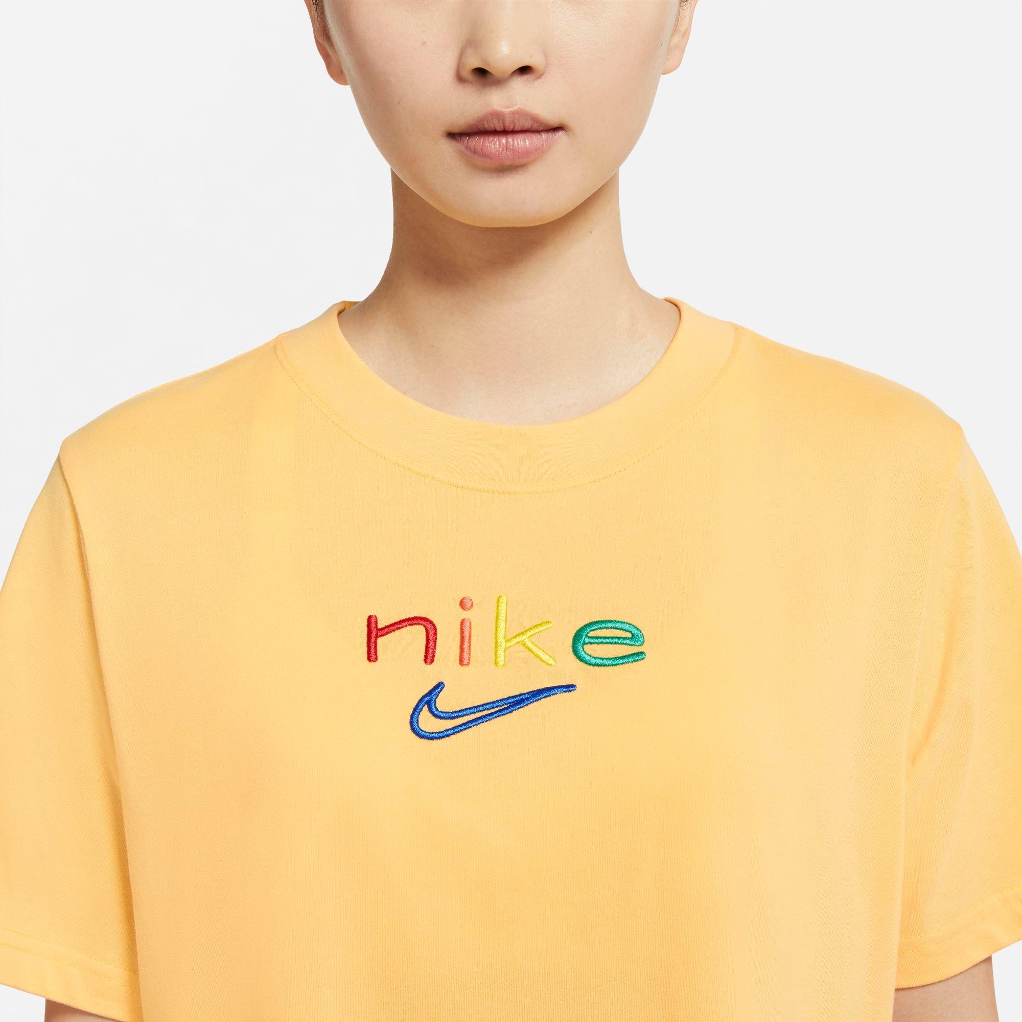 Yellow nike best sale womens shirt