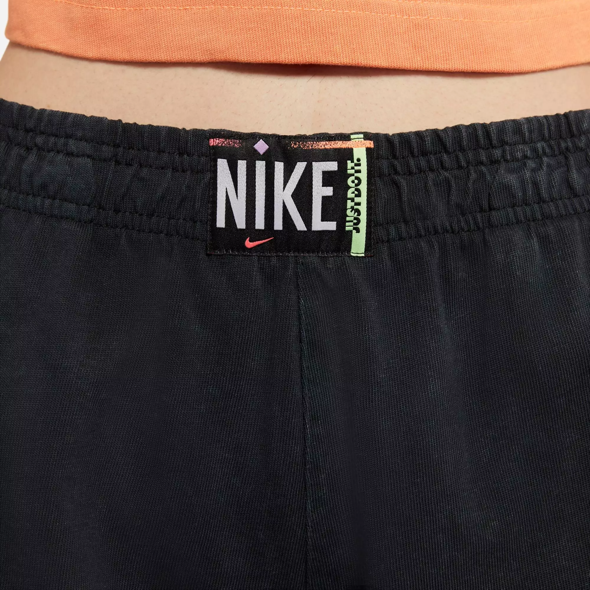 Nike Women's Sportswear Acid Wash Shorts - BLACK