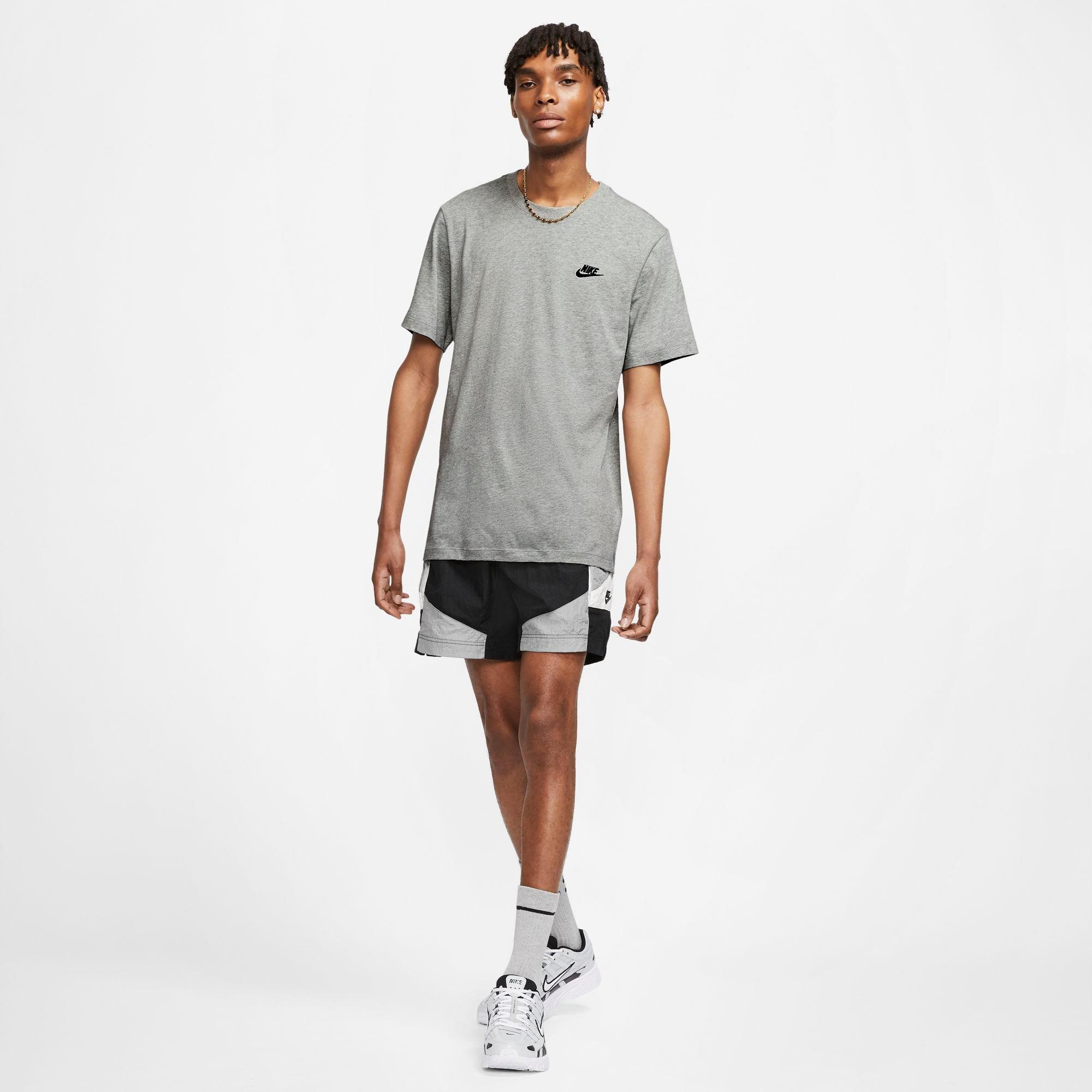 Nike Men's Sportswear Club Tee - GREY/BLACK Thumbnail View 3