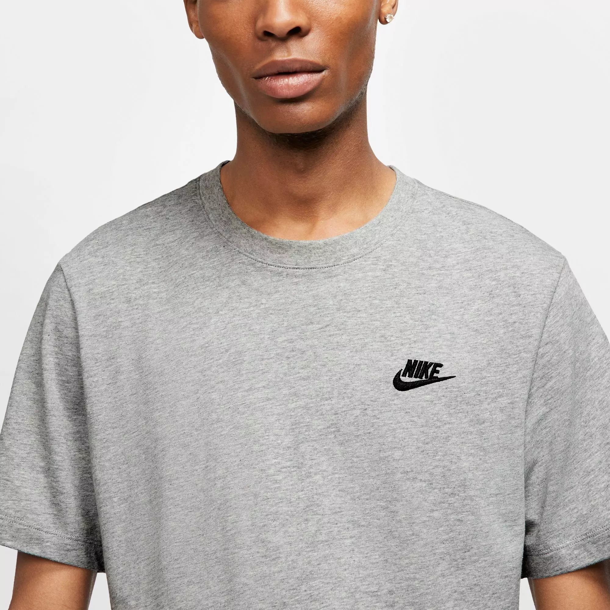 Nike Men's Sportswear Club Tee - GREY/BLACK
