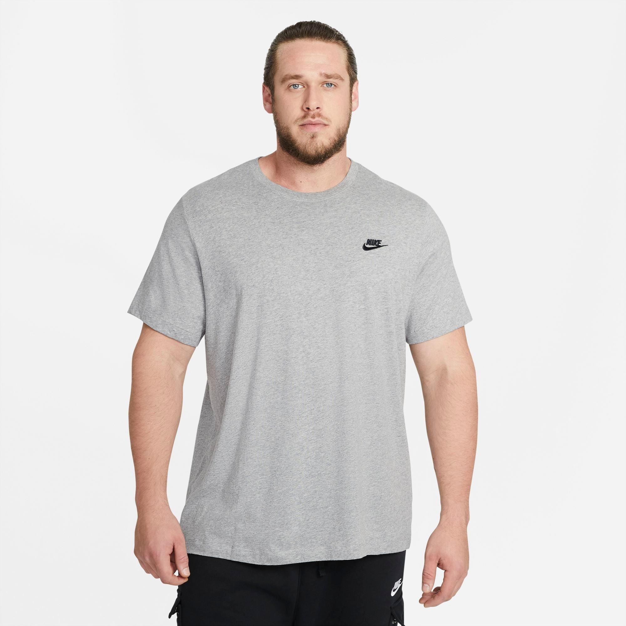 Nike Men's Sportswear Club Tee - GREY/BLACK Thumbnail View 5