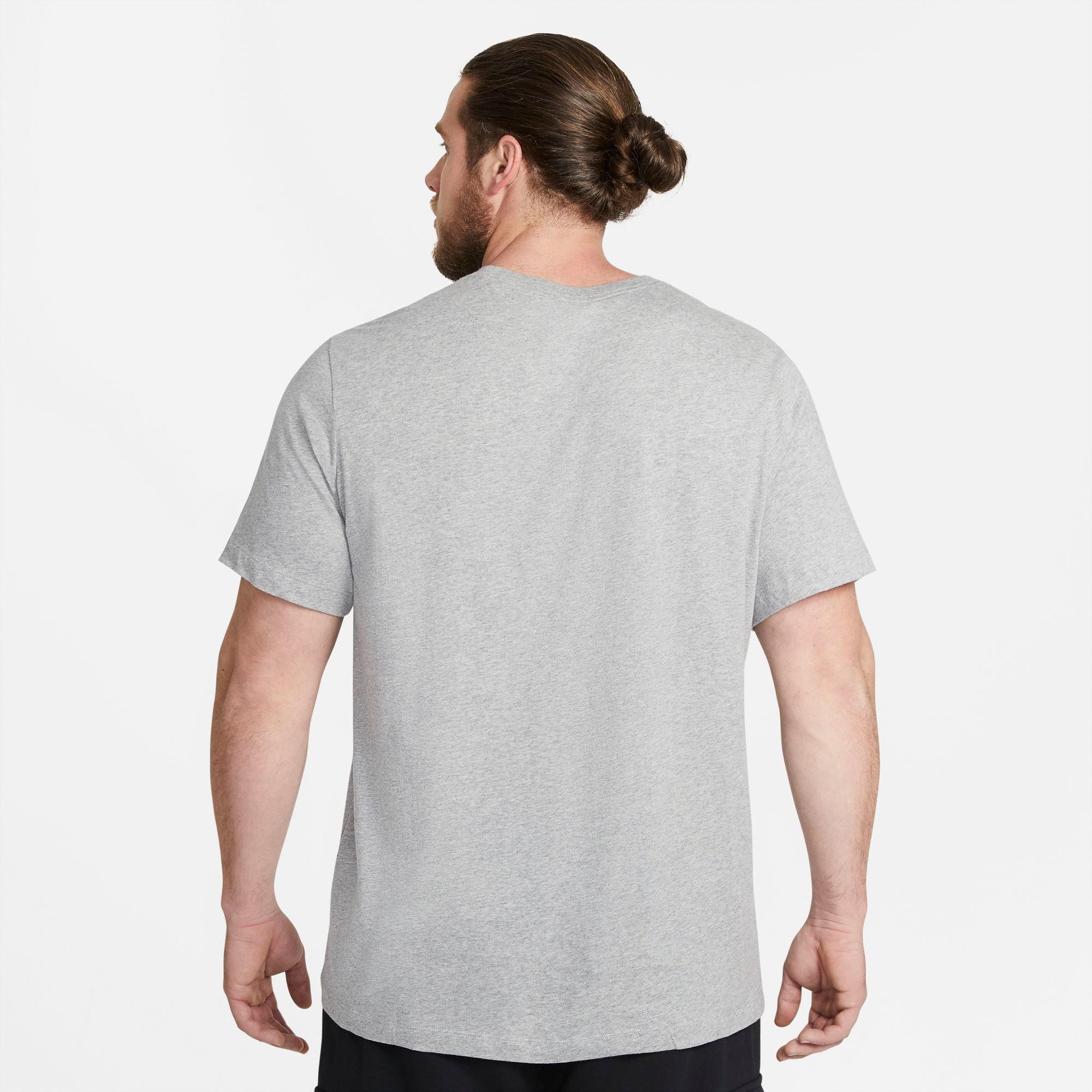 Nike Men's Sportswear Club Tee - GREY/BLACK Thumbnail View 6