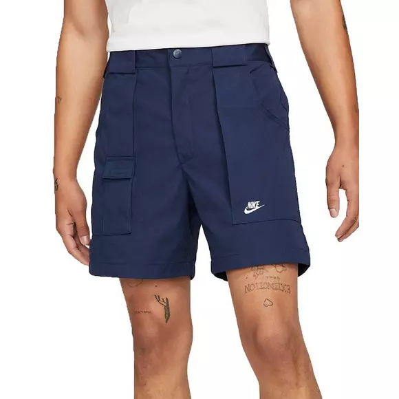 Nike Men's Sportswear Navy/White Reissue Woven Shorts - Hibbett | City Gear