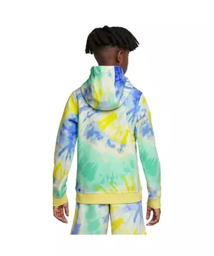 Nike Big Boys' Sportswear Club Pullover Tie Dye Hoodie-Mint
