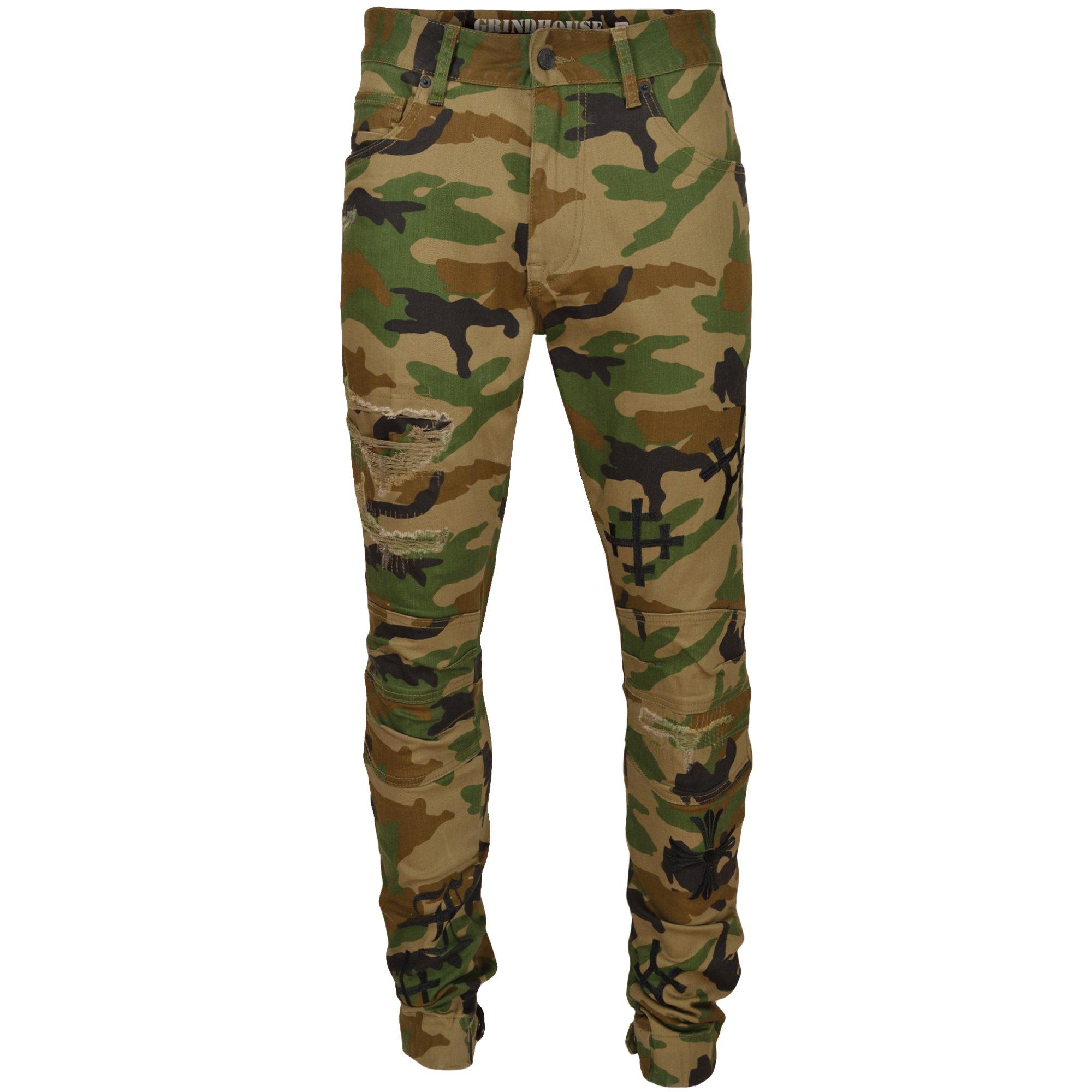 Mens fitted camo on sale pants