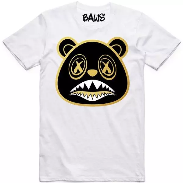 BAWS Men's Blackout Gold AJ12 Tee - WHITE