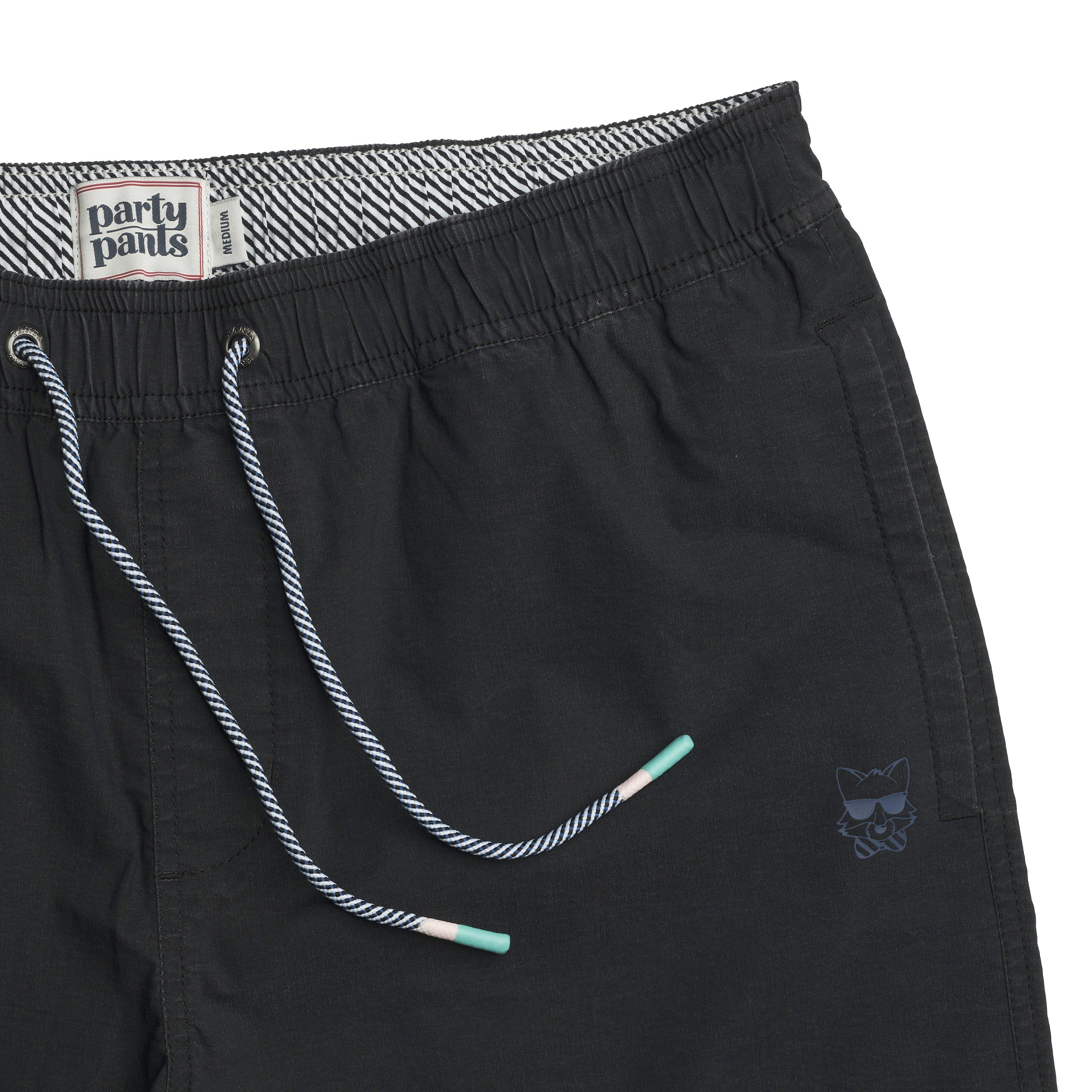 Party Pants Men's Solids Shorts-Black - Hibbett