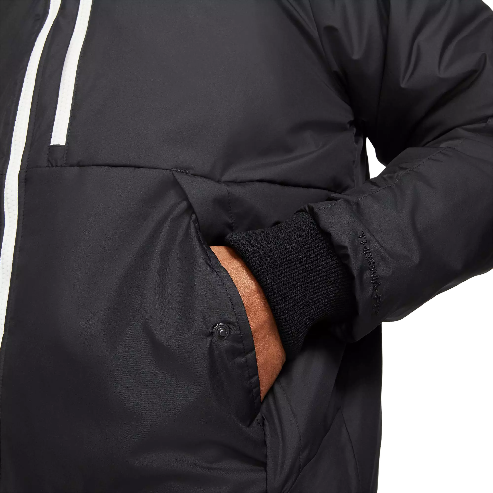 Nike Men's Sportswear Therma-FIT Legacy Reversible Bomber Jacket - BLACK/GREY