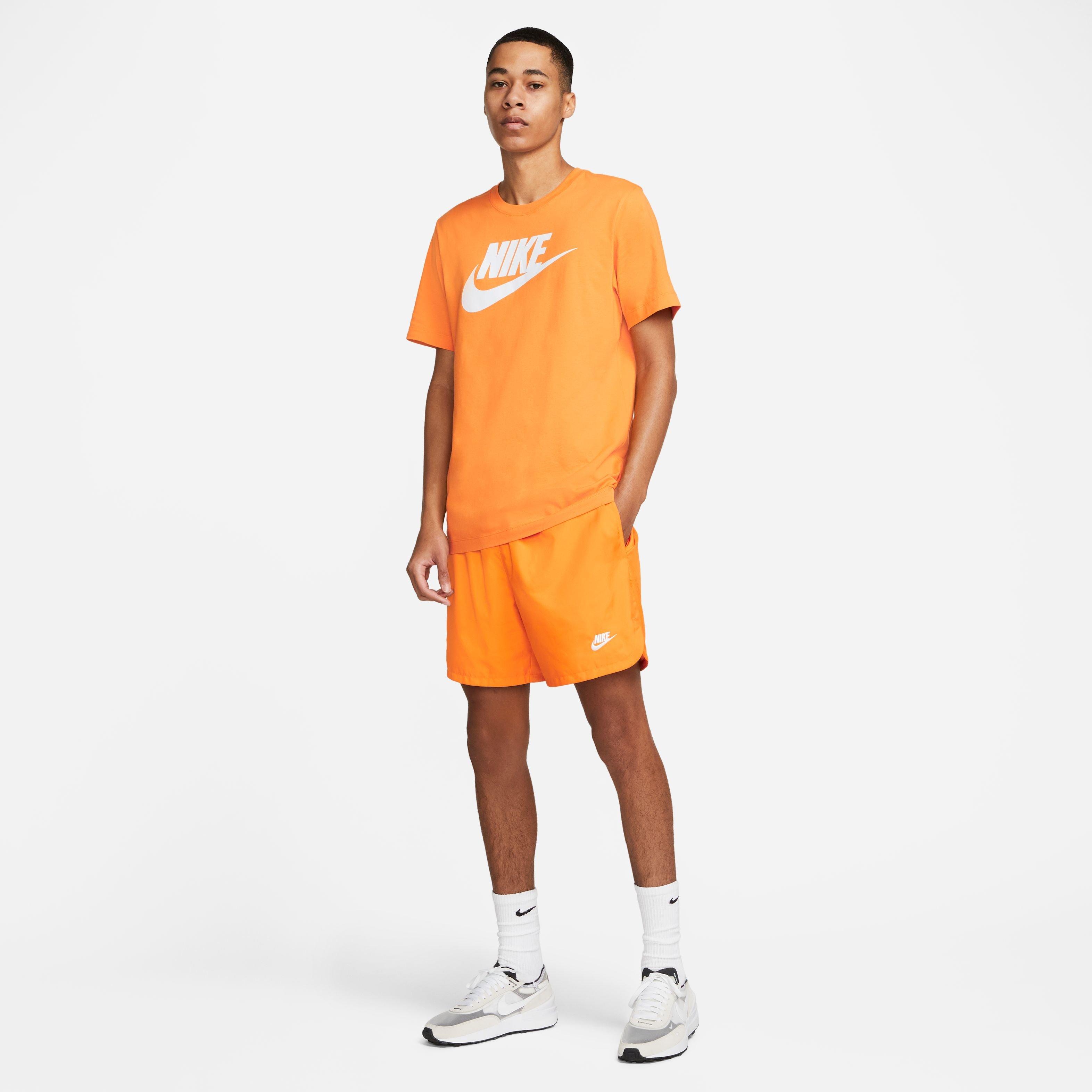 Orange men hot sale nike shorts