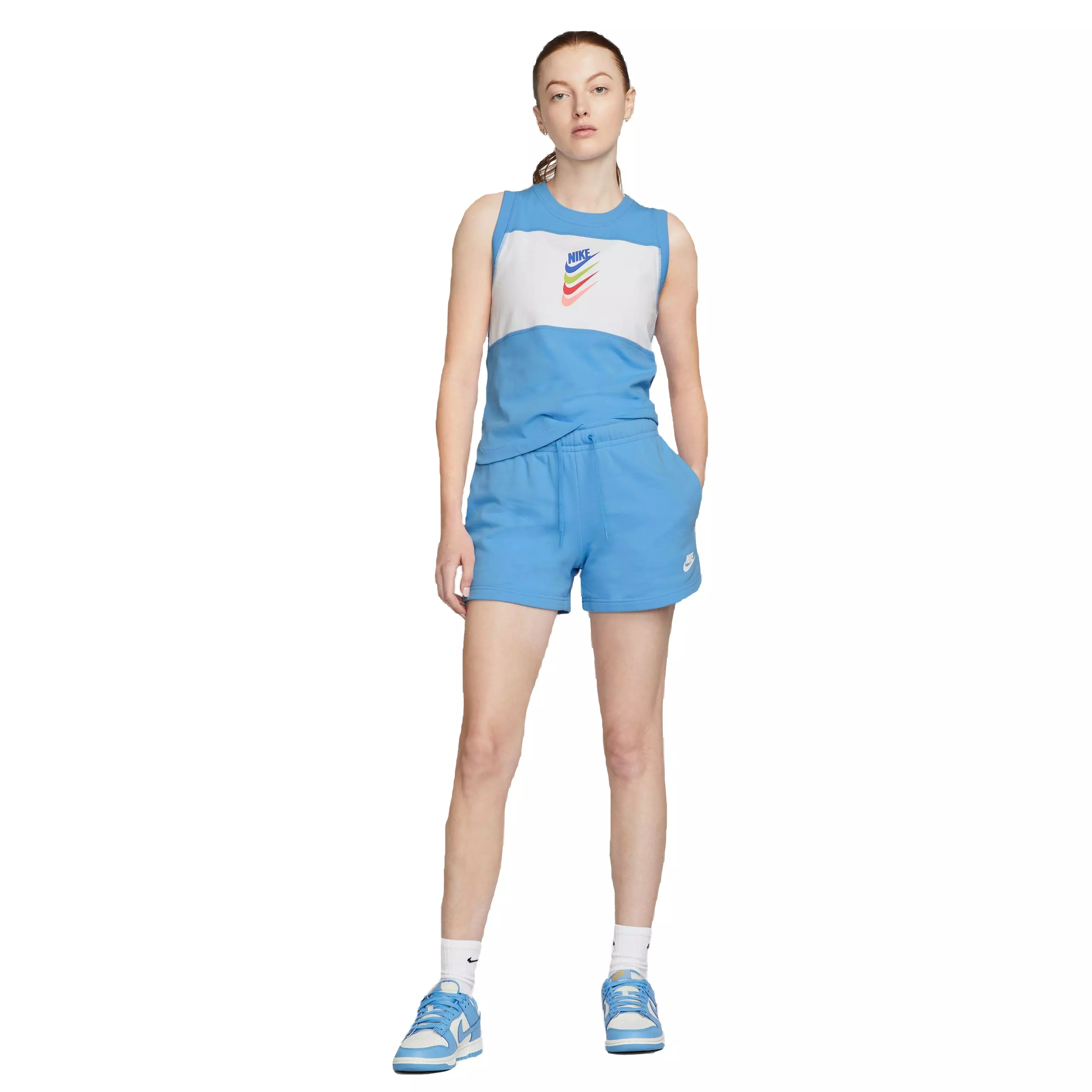 Nike Women's Sportswear Club Fleece "Blue" Shorts - BLUE