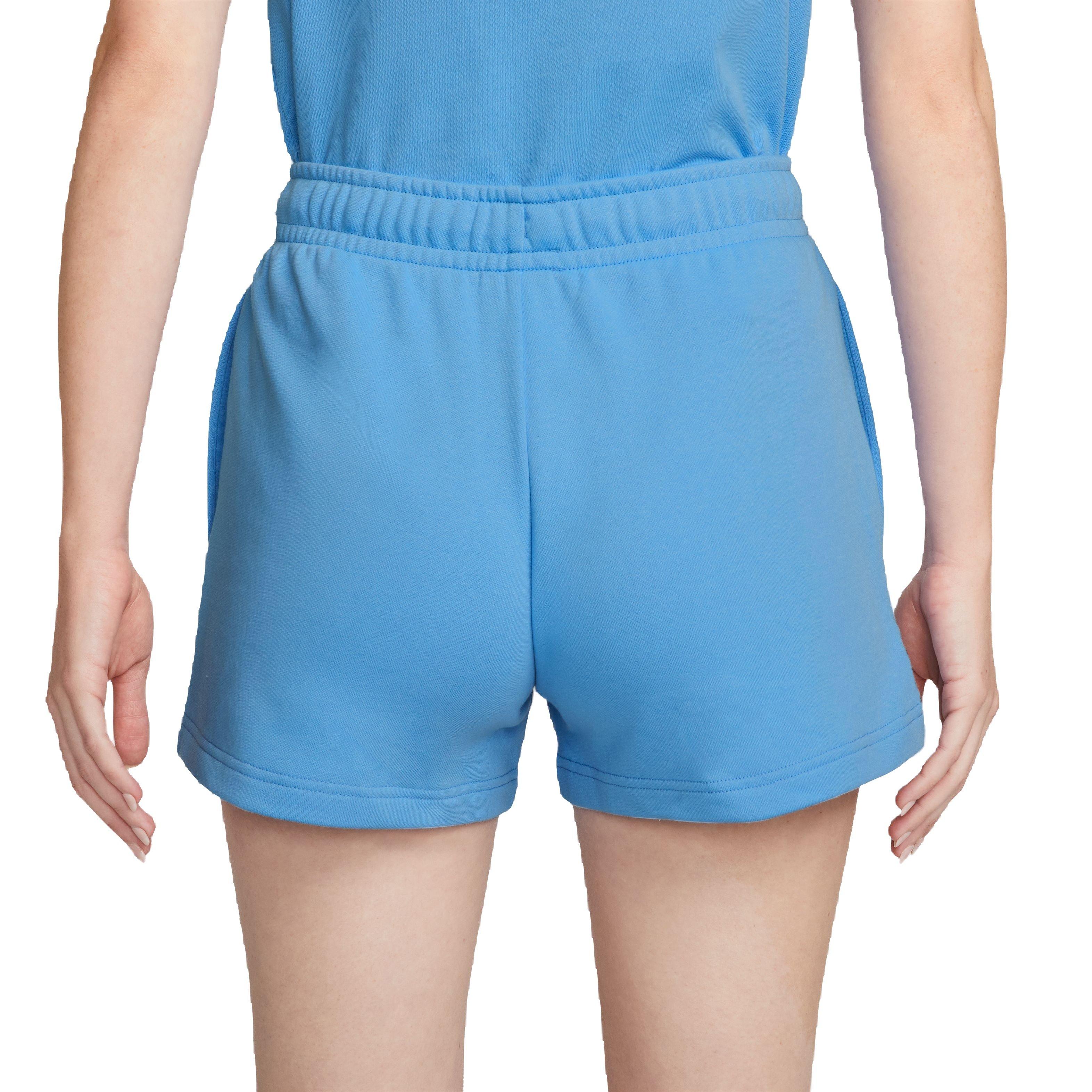 Nike Women's Sportswear Club Fleece "Blue" Shorts - BLUE Thumbnail View 6