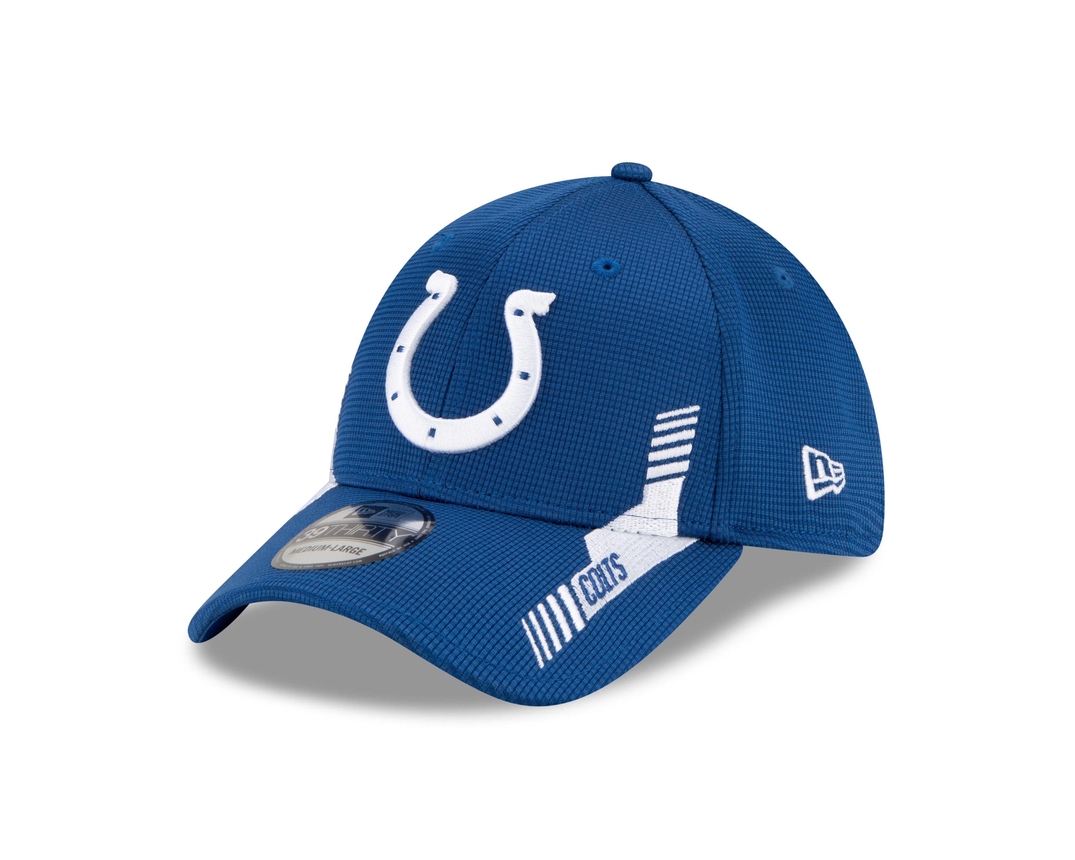 Indianapolis Colts Hat Men One Size Blue Stretch Fit Baseball Cap Football  NFL