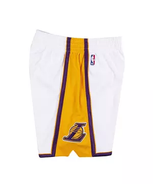 Nike Men's Los Angeles Lakers NBA Association Swingman Shorts - White -  Hibbett