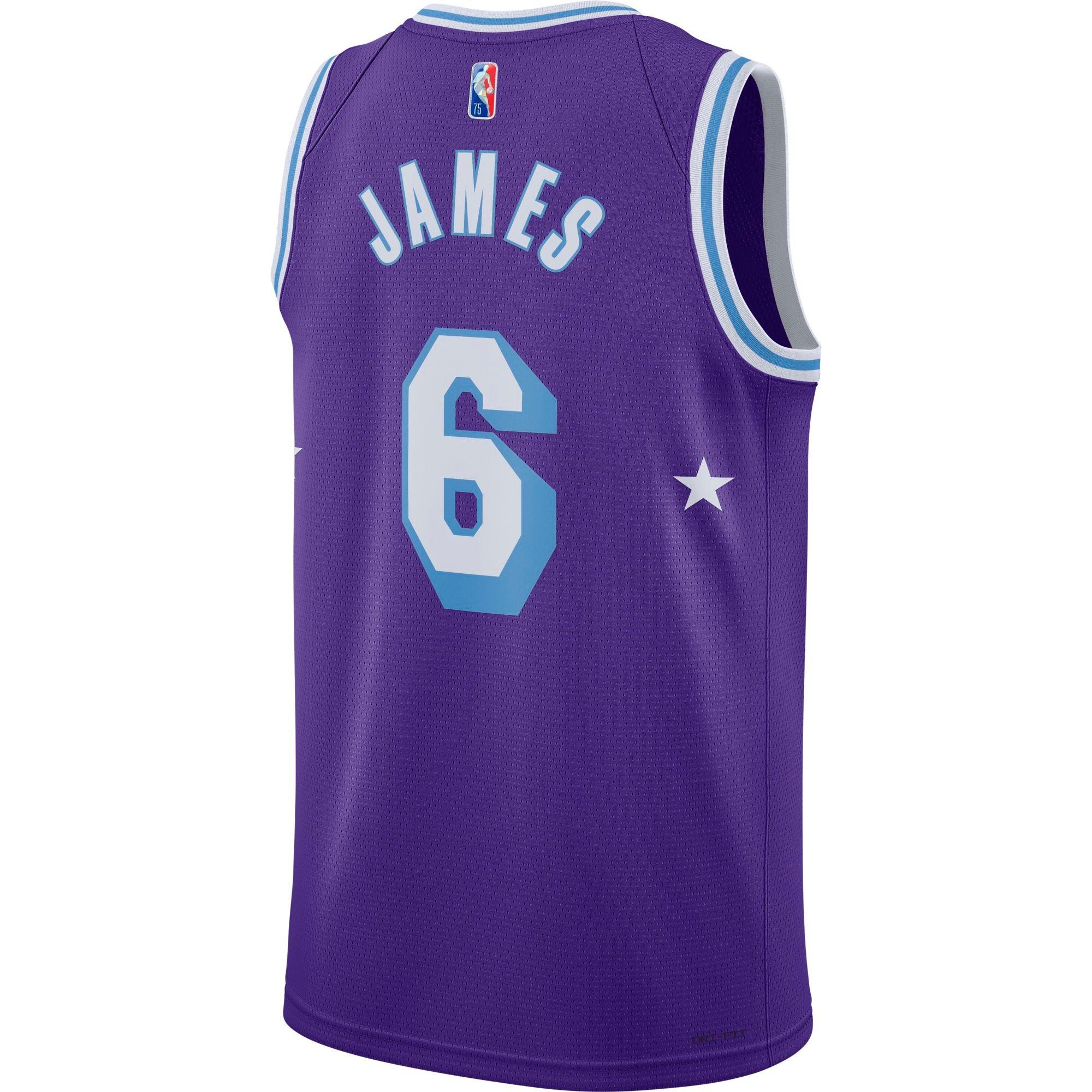 Nike Los Angeles Lakers Lebron James Jersey #6 Youth M Purple Swingman