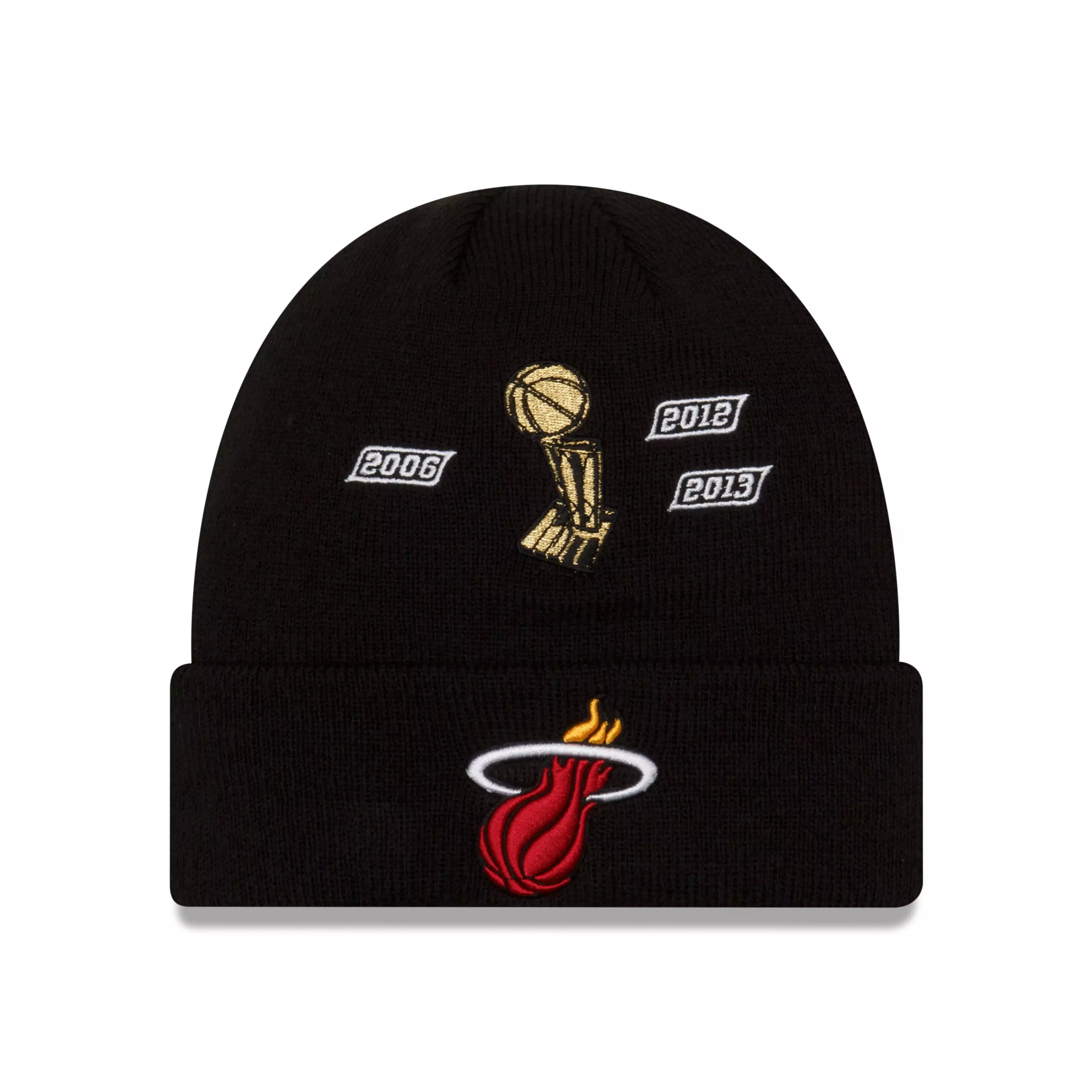 New Era Miami Heat NBA Finals Champions Knit Hat - BLACK