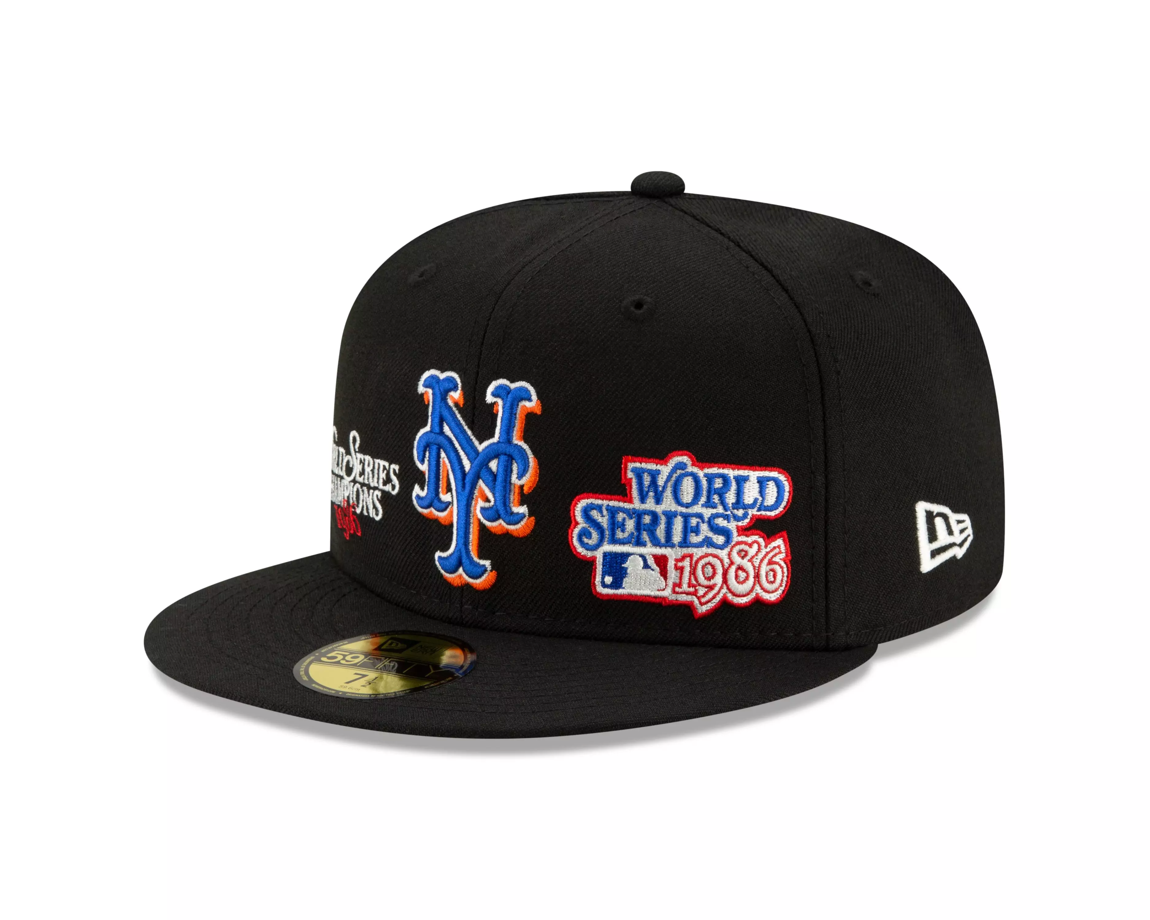 New Era New York Mets 1986 World Series Champions 59FIFTY Snapback Hat - BLACK
