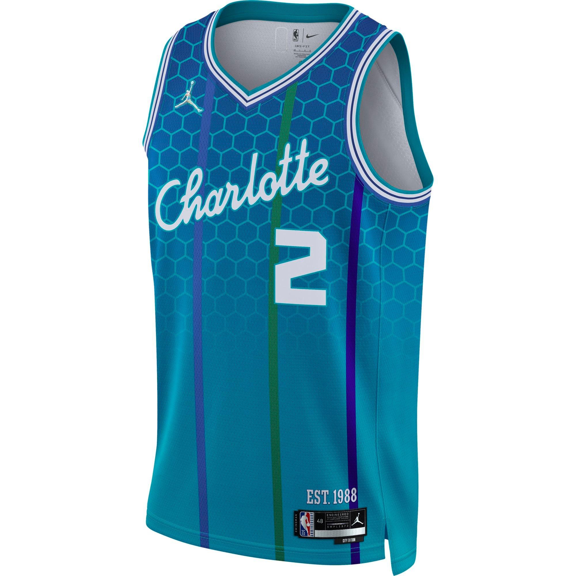 Lamelo Ball Charlotte Hornets City Edition Jordan Dri-FIT NBA Swingman  Jersey.