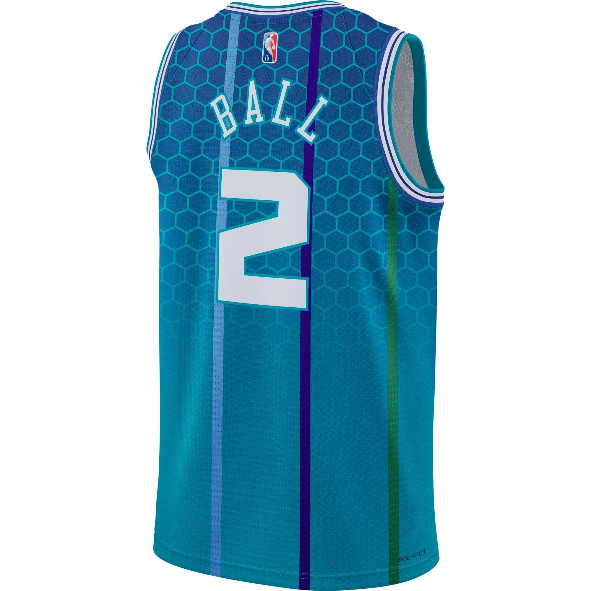 Lamelo Ball Charlotte Hornets City Edition Jordan Dri-FIT NBA Swingman  Jersey.