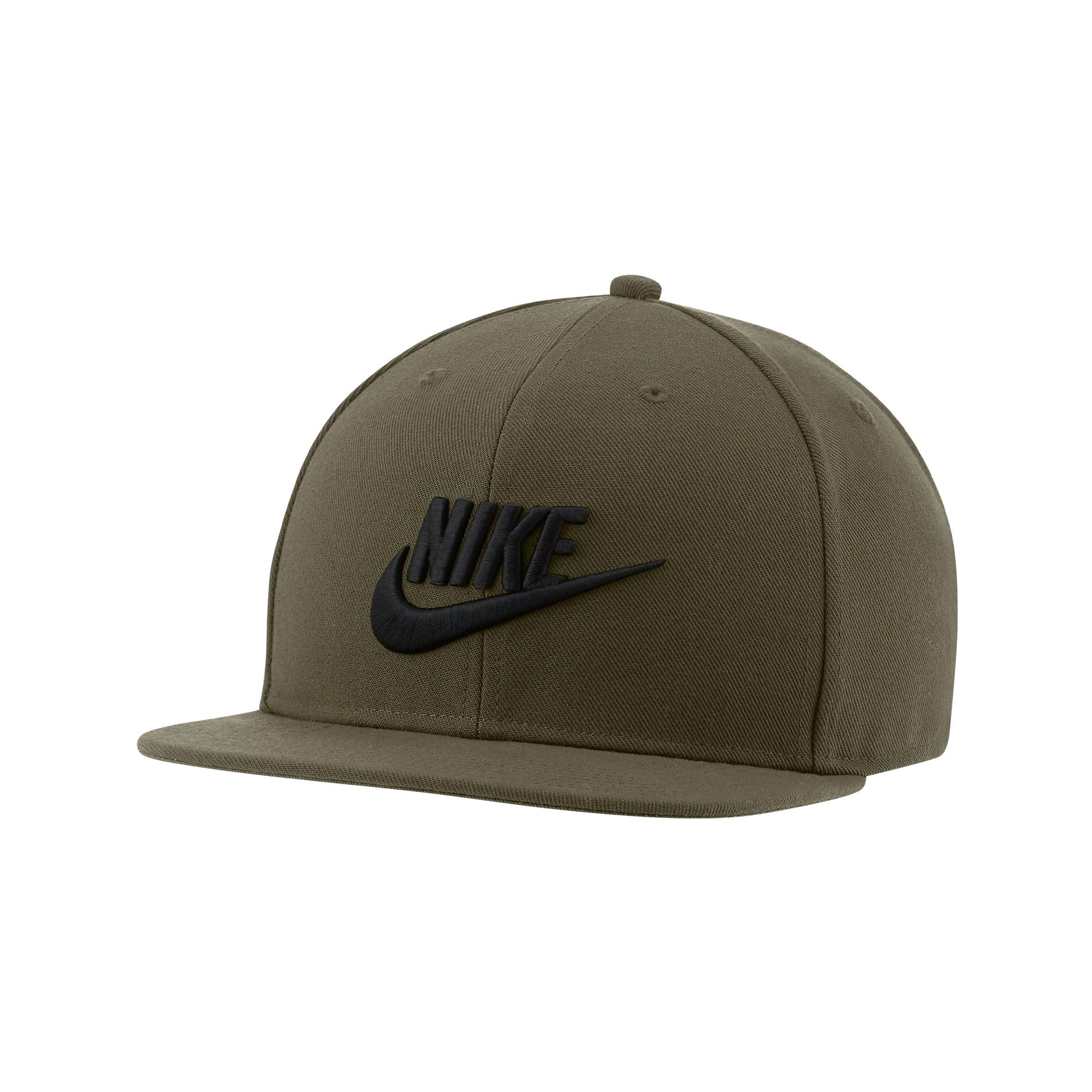 Nike Sportswear Pro Futura Snapback Hat Olive Green Hibbett