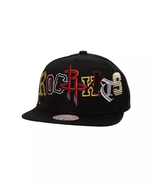 Men's Mitchell & Ness Black Houston Rockets Hype Type Snapback Hat