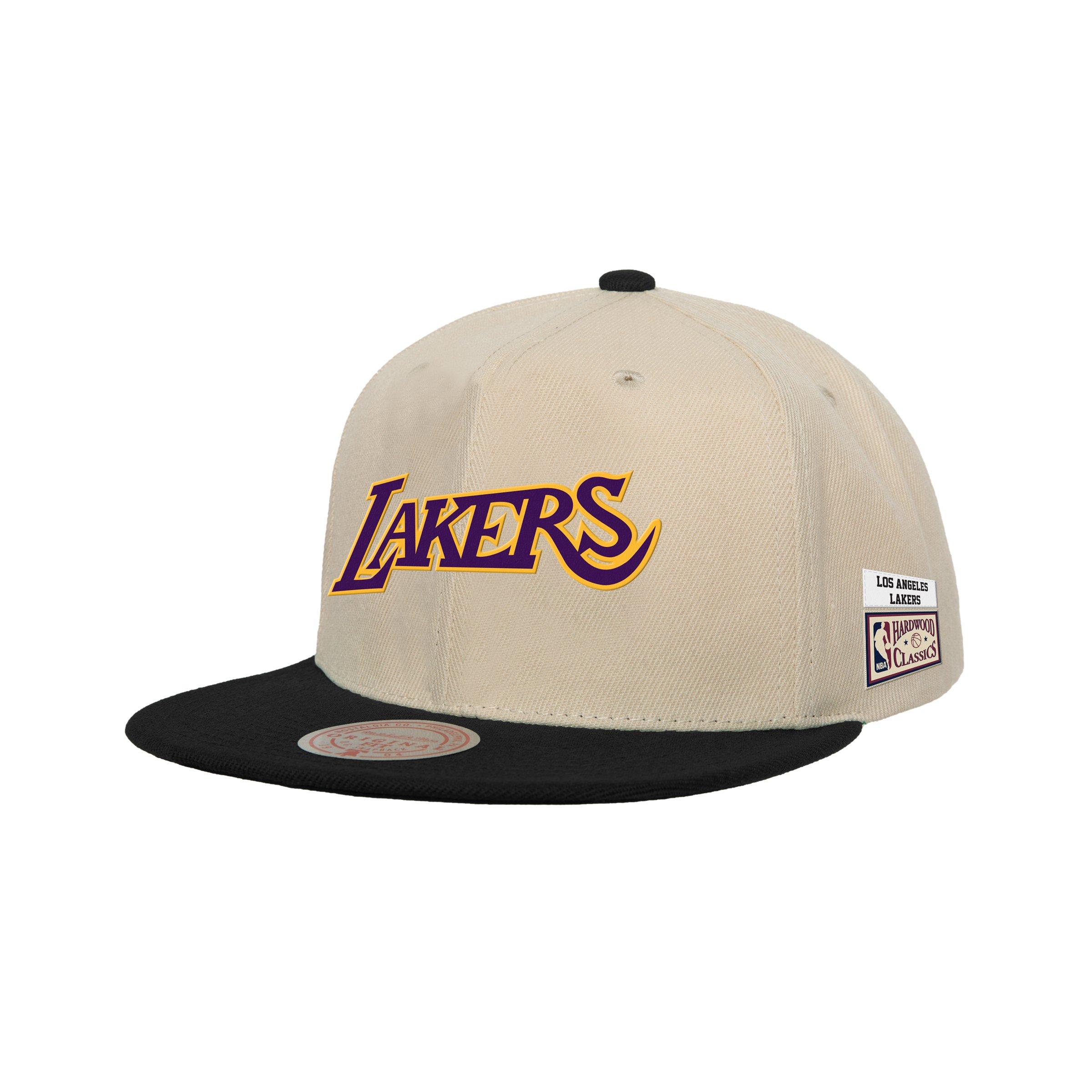 Men's Mitchell & Ness Cream Los Angeles Lakers First of Many Snapback Hat