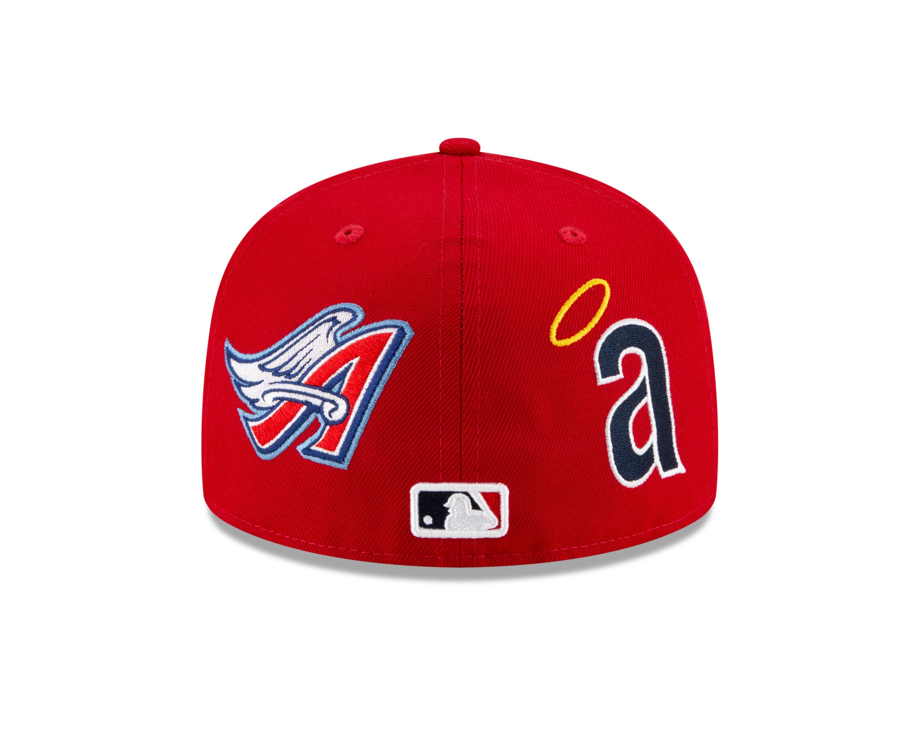 angels fitted hat with patch