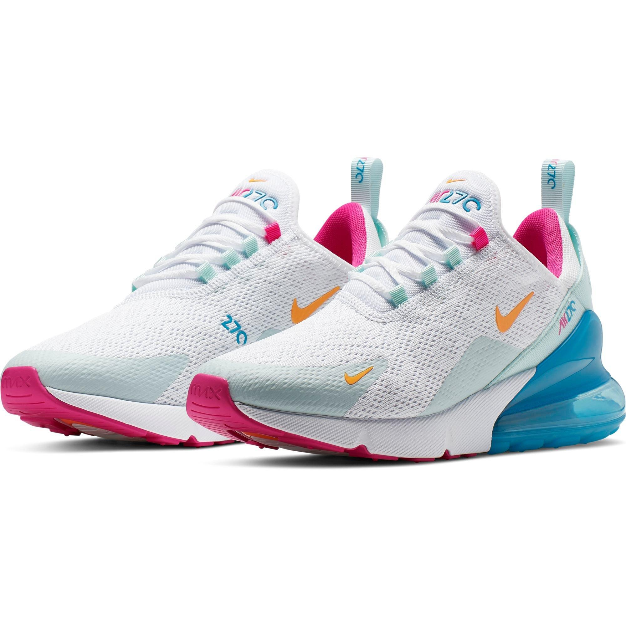 Air max 270 shop white/university gold/laser fuchsia