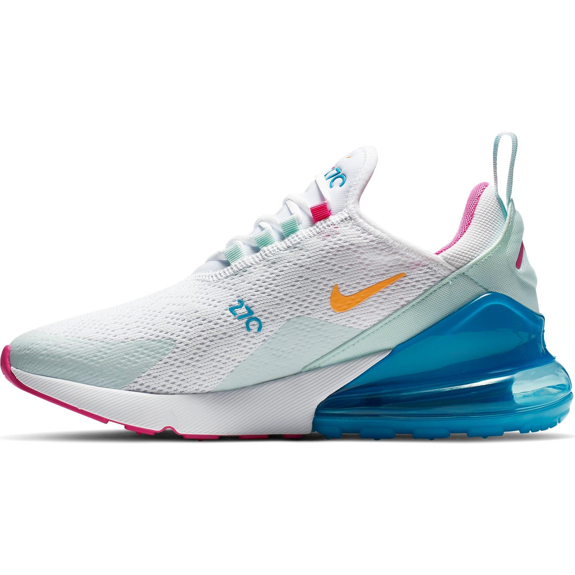 Women's nike air max 270 white/university gold/laser outlet fuchsia