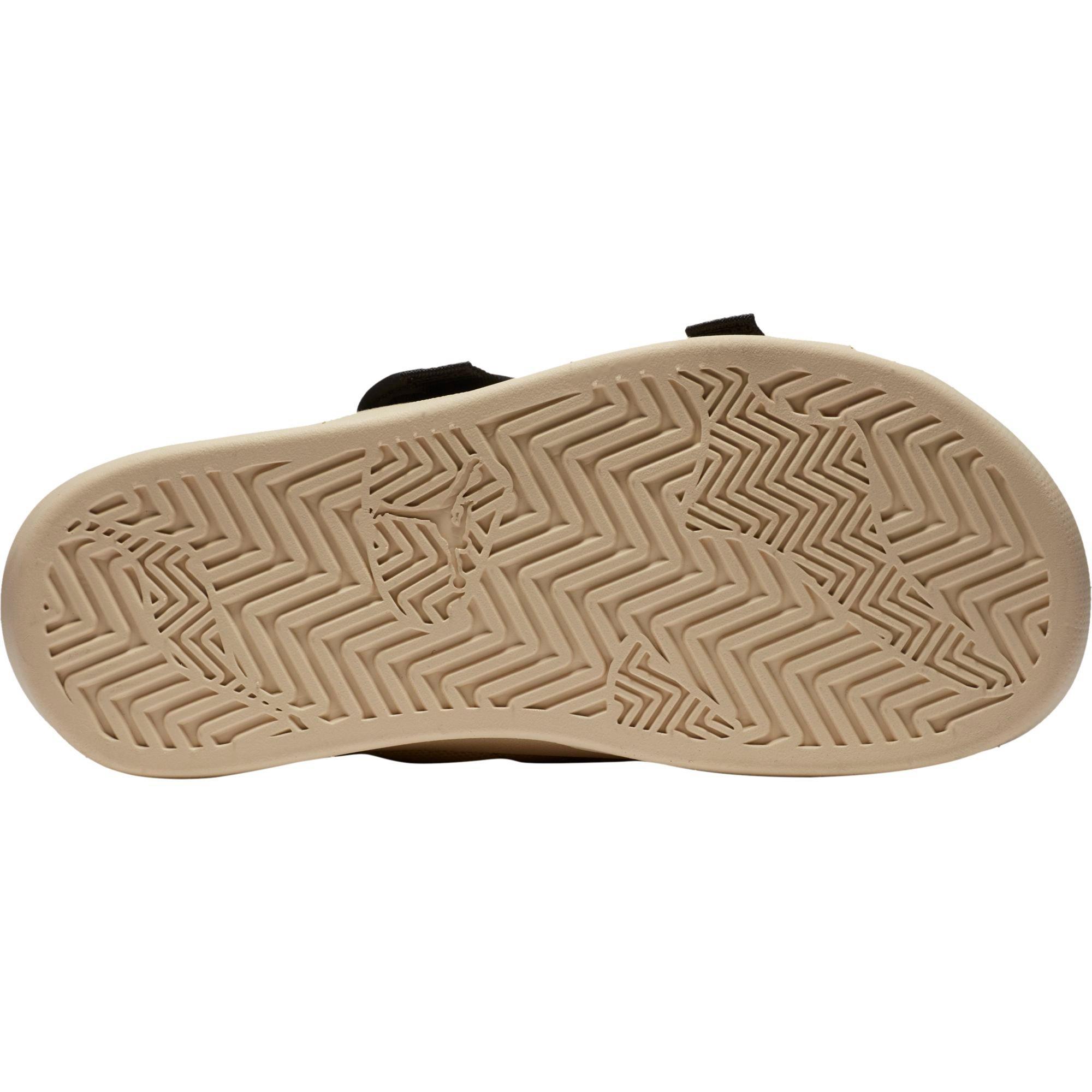 jordan ls beach mens slide sandals tan black