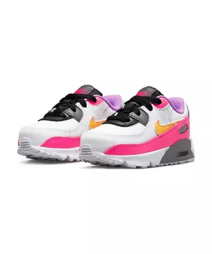 voeden negeren borduurwerk Nike Air Max 90 "White/Laser Orange/Black/Hyper Pink" Toddler Girls' Shoe
