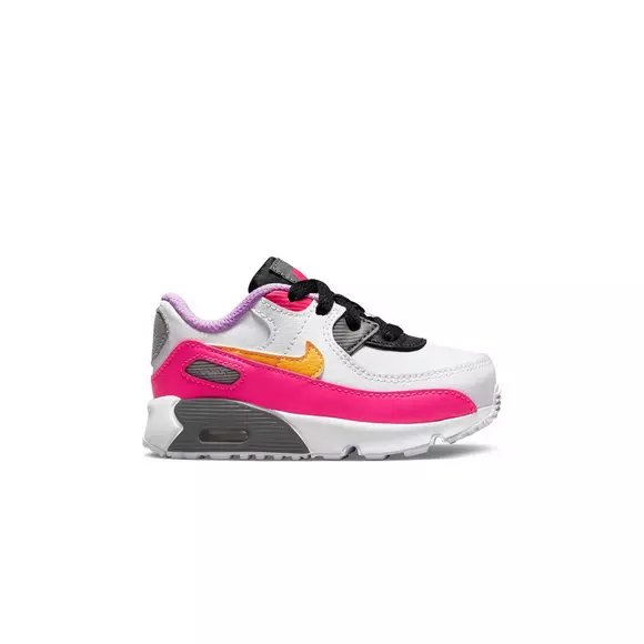 Nike Air Max 90 "White/Laser Pink" Toddler Girls' Shoe