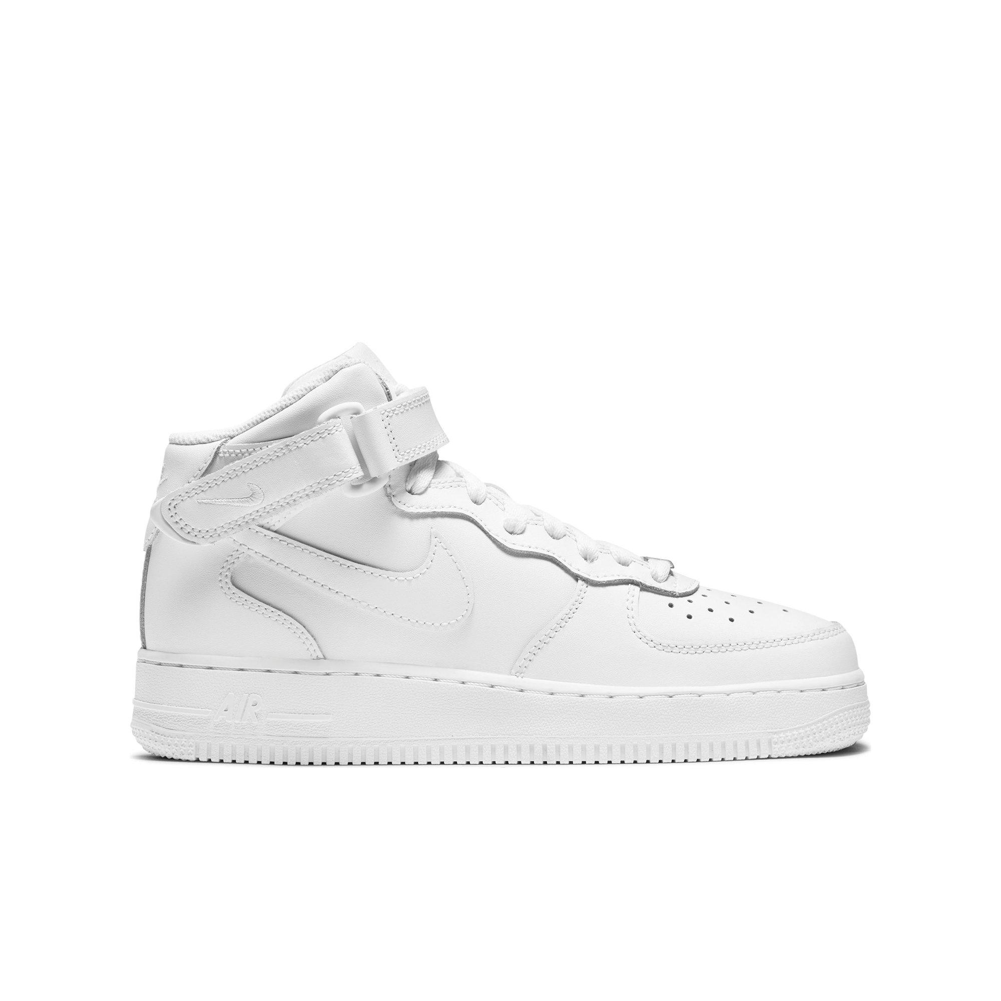 Nike Air Force 1 Mid LE "White" Grade School Kids' Shoe - WHITE