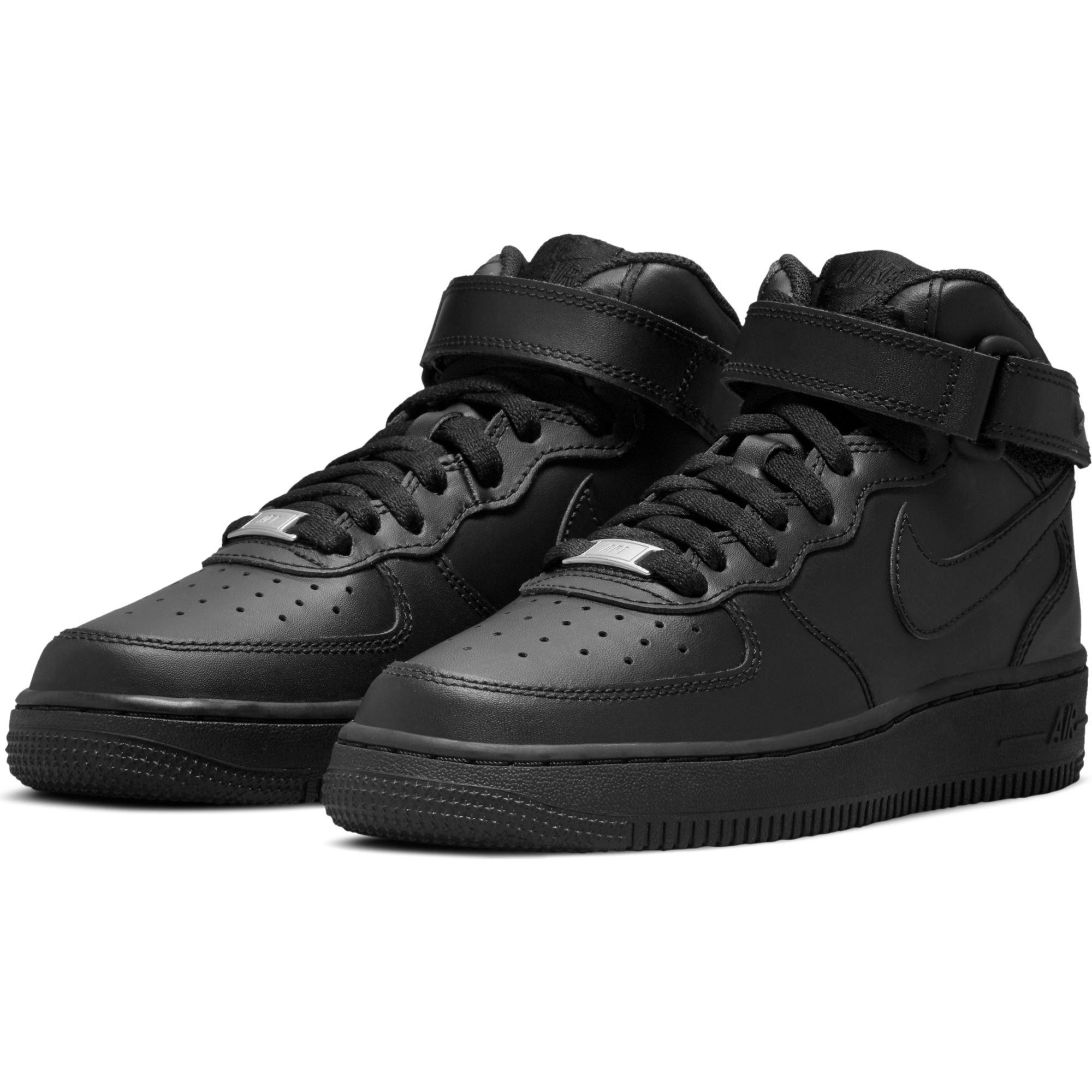 Nike Air Force 1 Mid LE Grade School Boys' Black Shoe