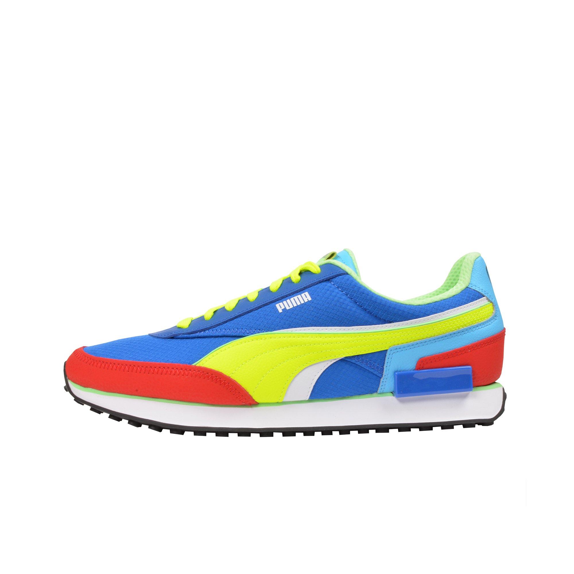 Puma red blue yellow sales shoes