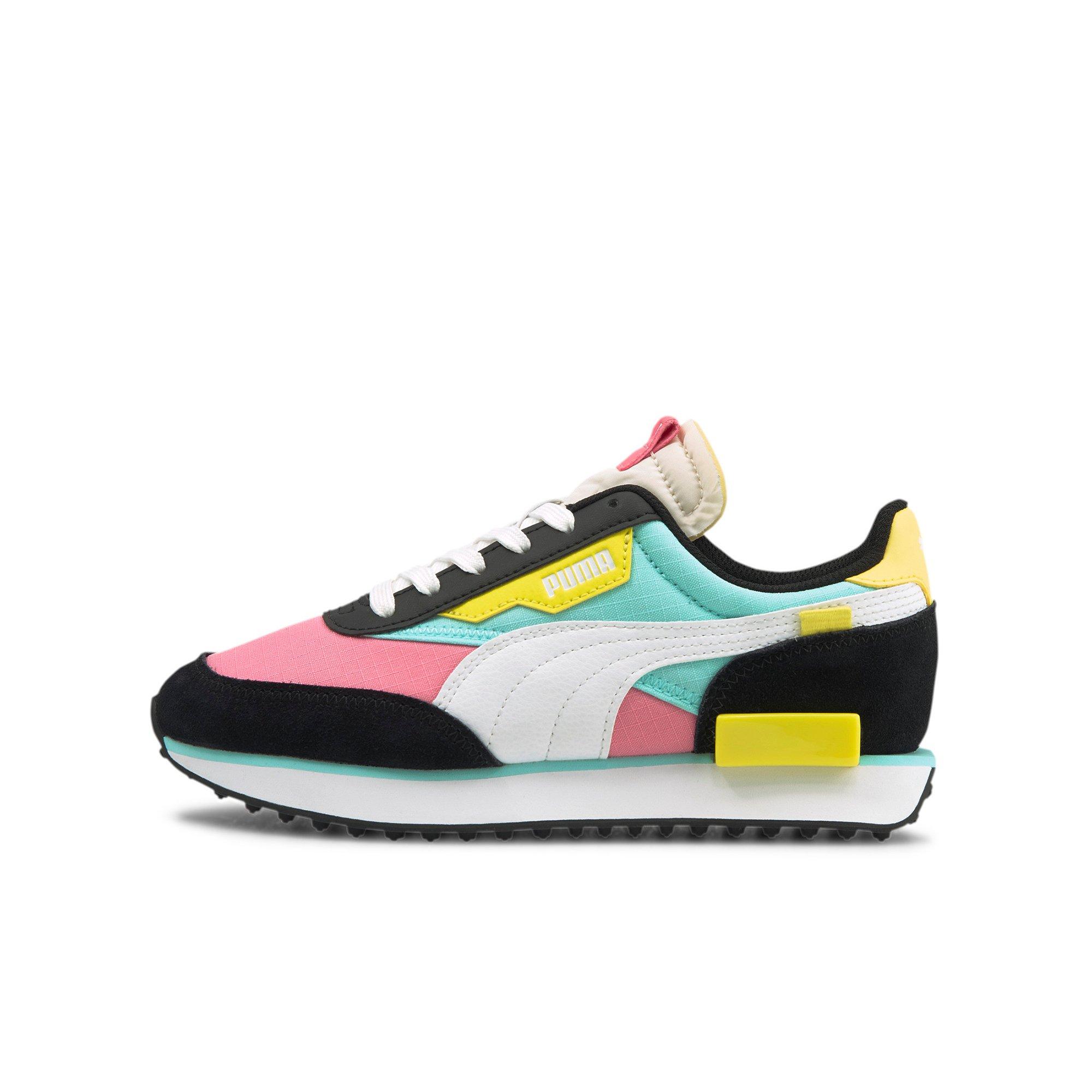 Puma Future Rider Play On Rust Pink White Black Grade School Girls Shoe Hibbett City Gear