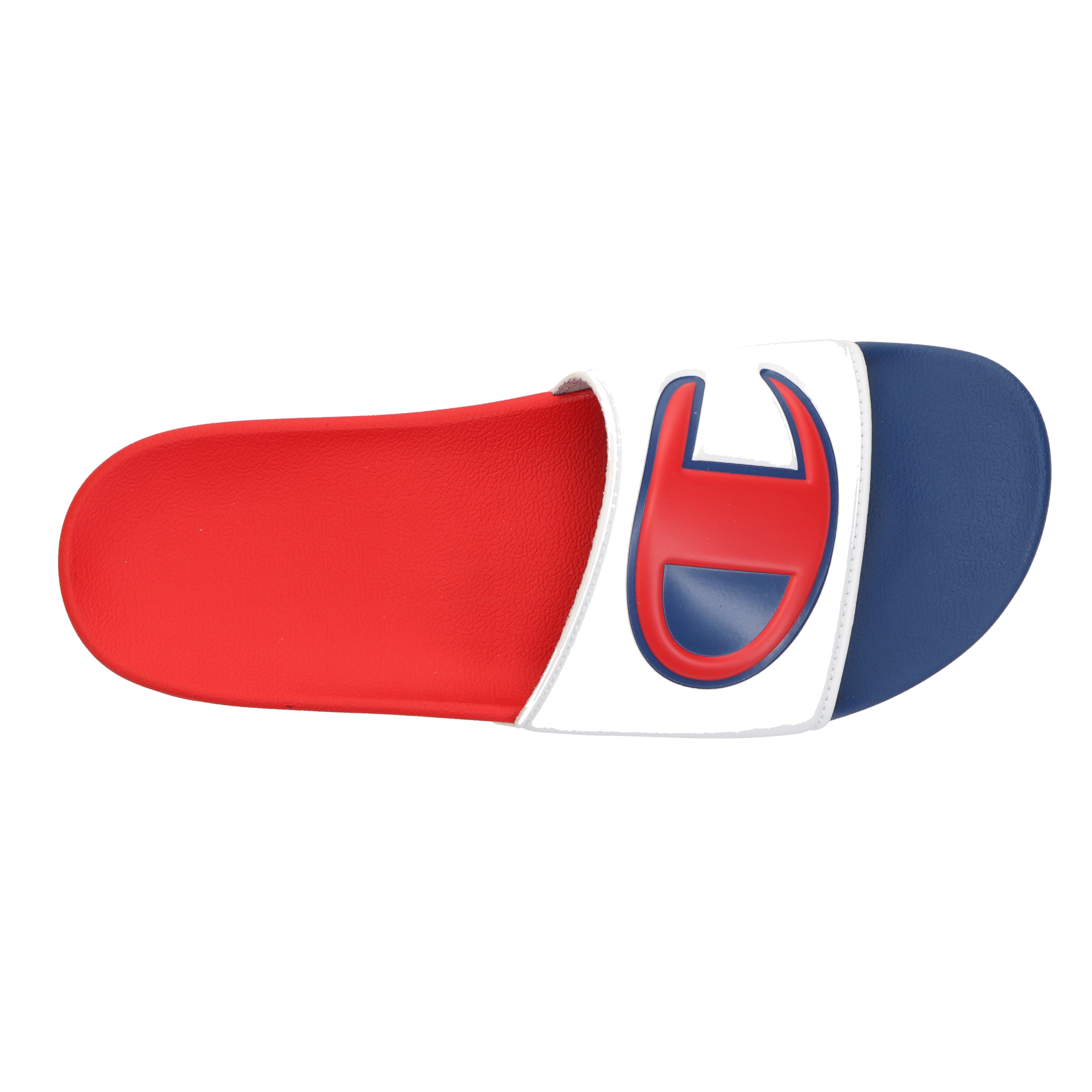 Red and discount blue champion slides