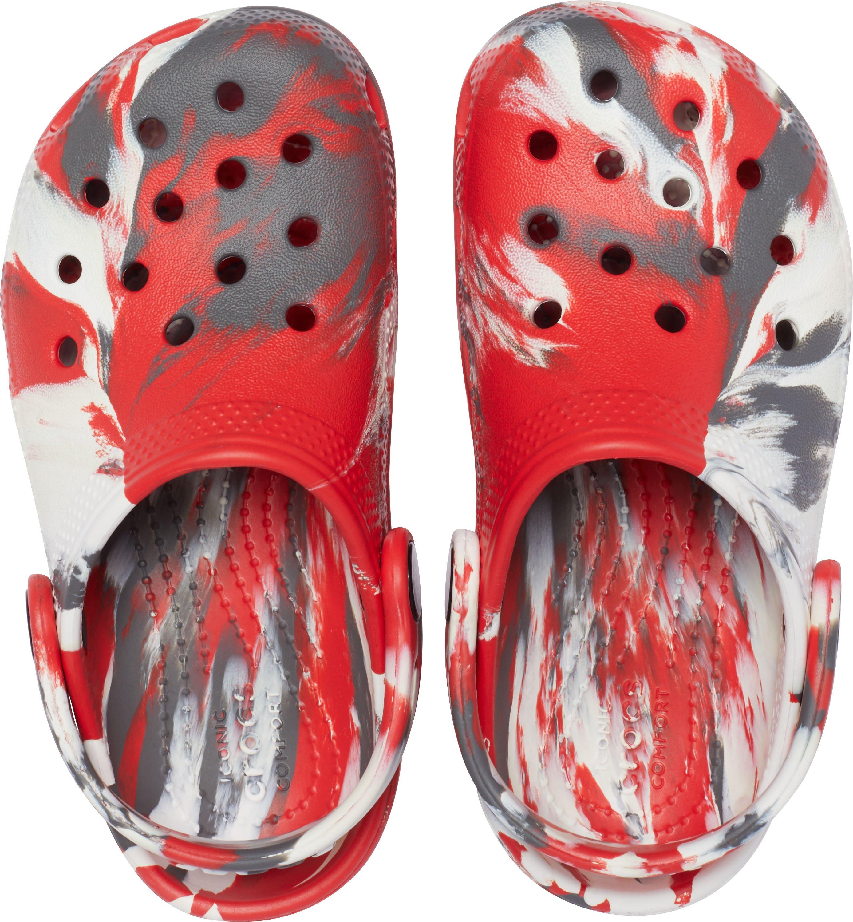 Crocs red and online white