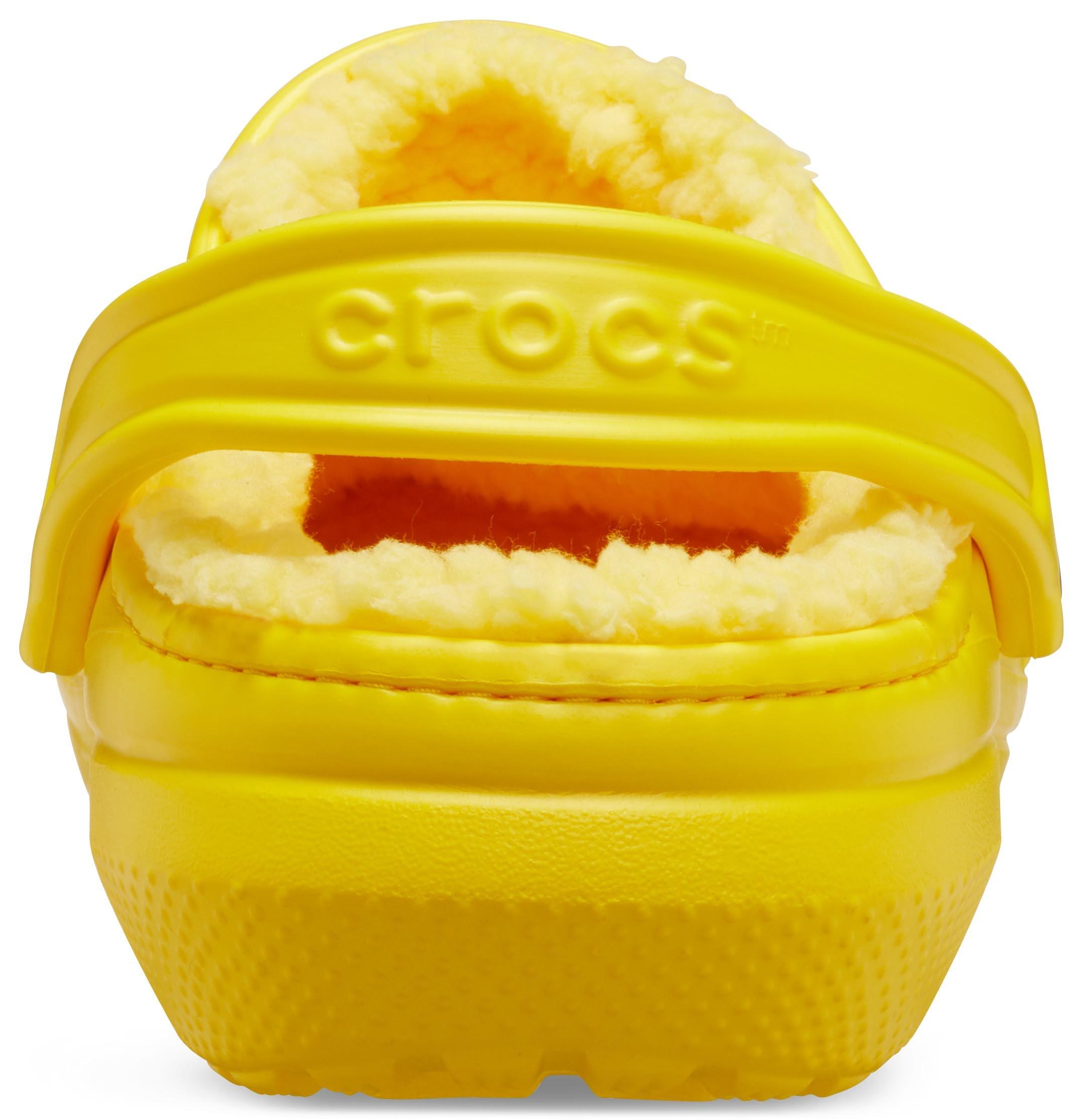 Yellow best sale fuzzy crocs