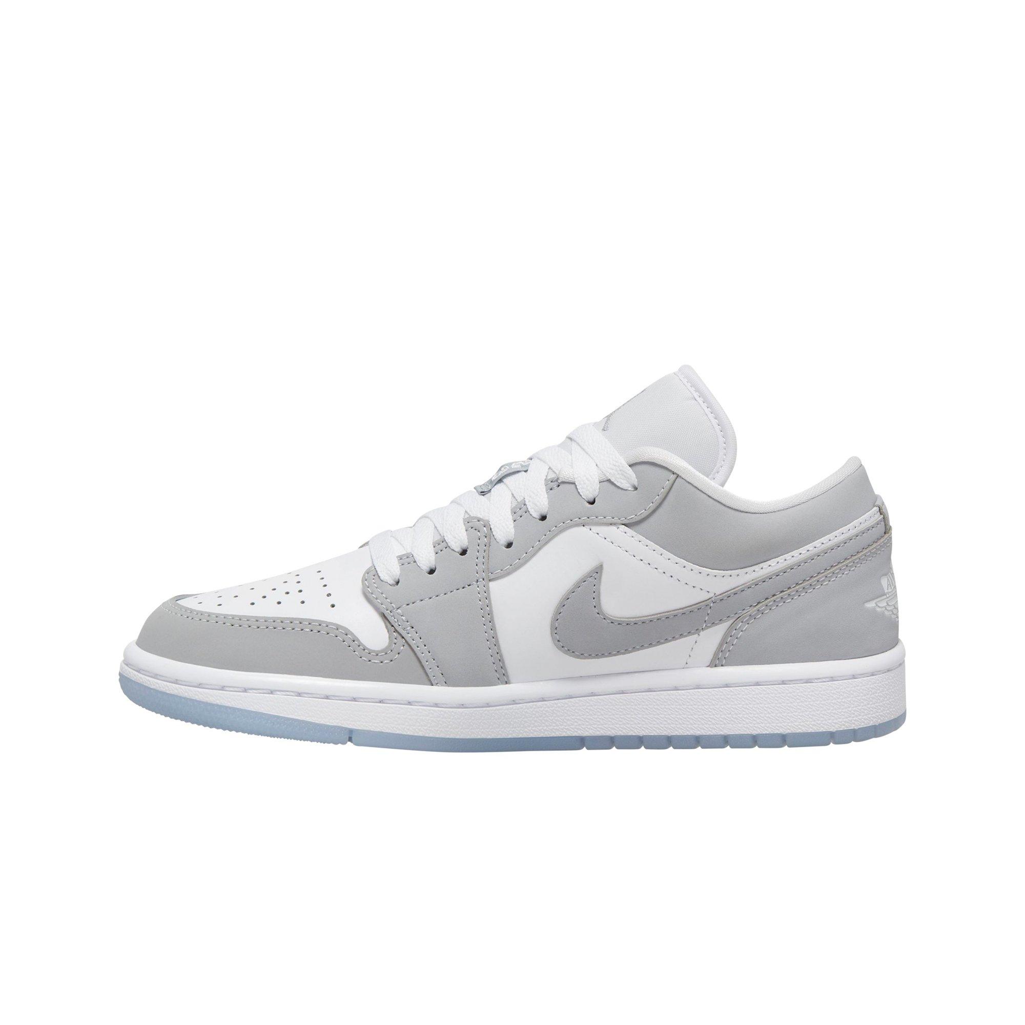 Jordan 1 Low "White/Wolf Grey/Aluminum" Women's Shoe - WHITE/GREY Thumbnail View 2