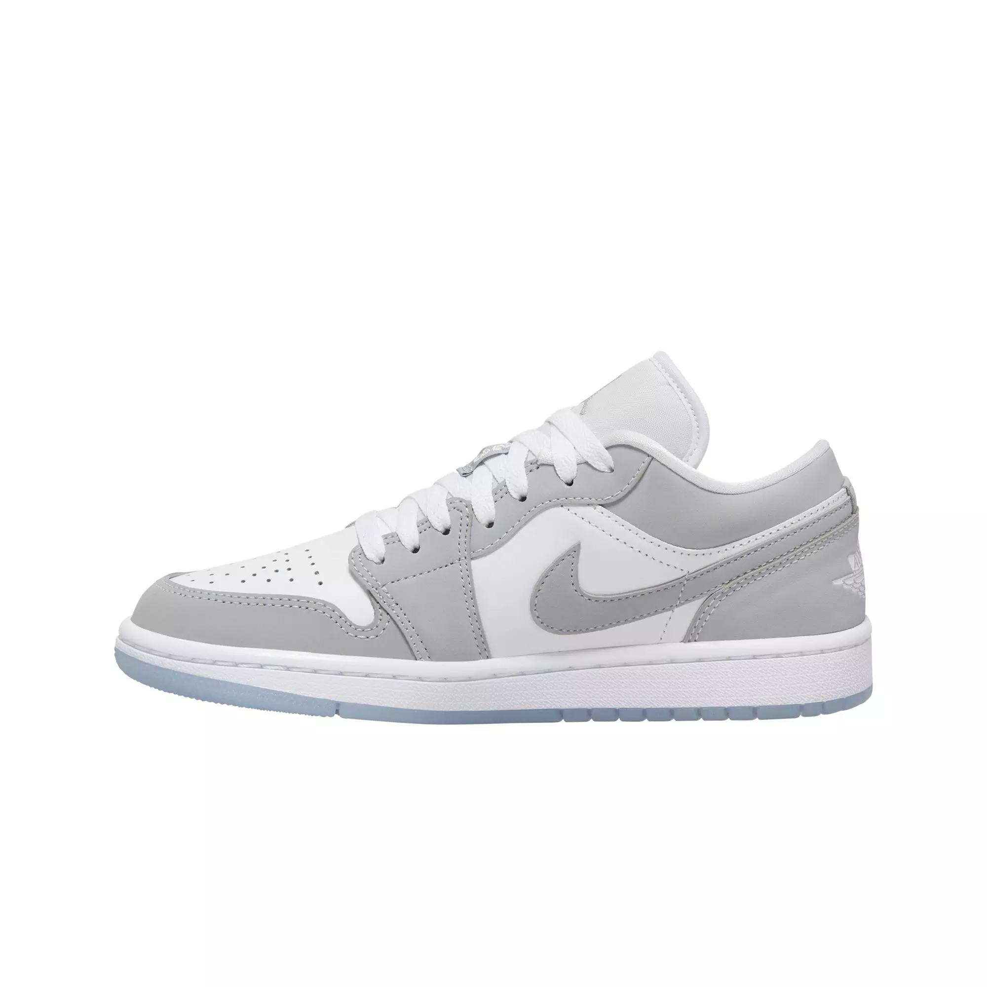 Jordan 1 Low "White/Wolf Grey/Aluminum" Women's Shoe - WHITE/GREY