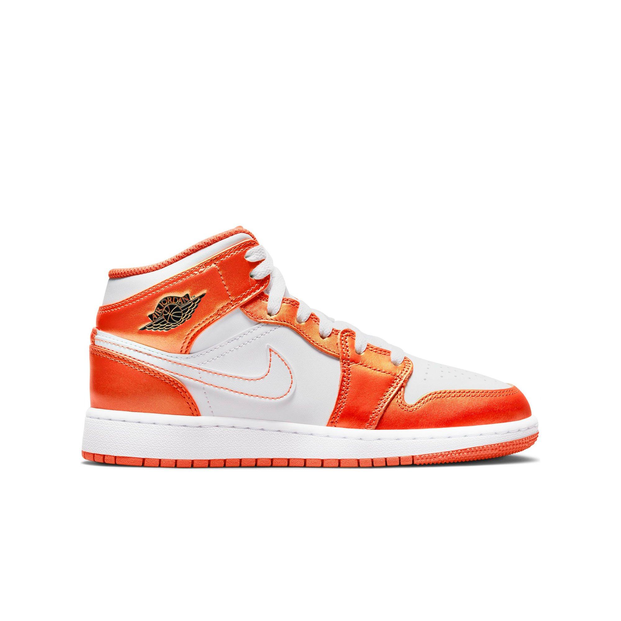 air jordan 1 mid se black orange & white