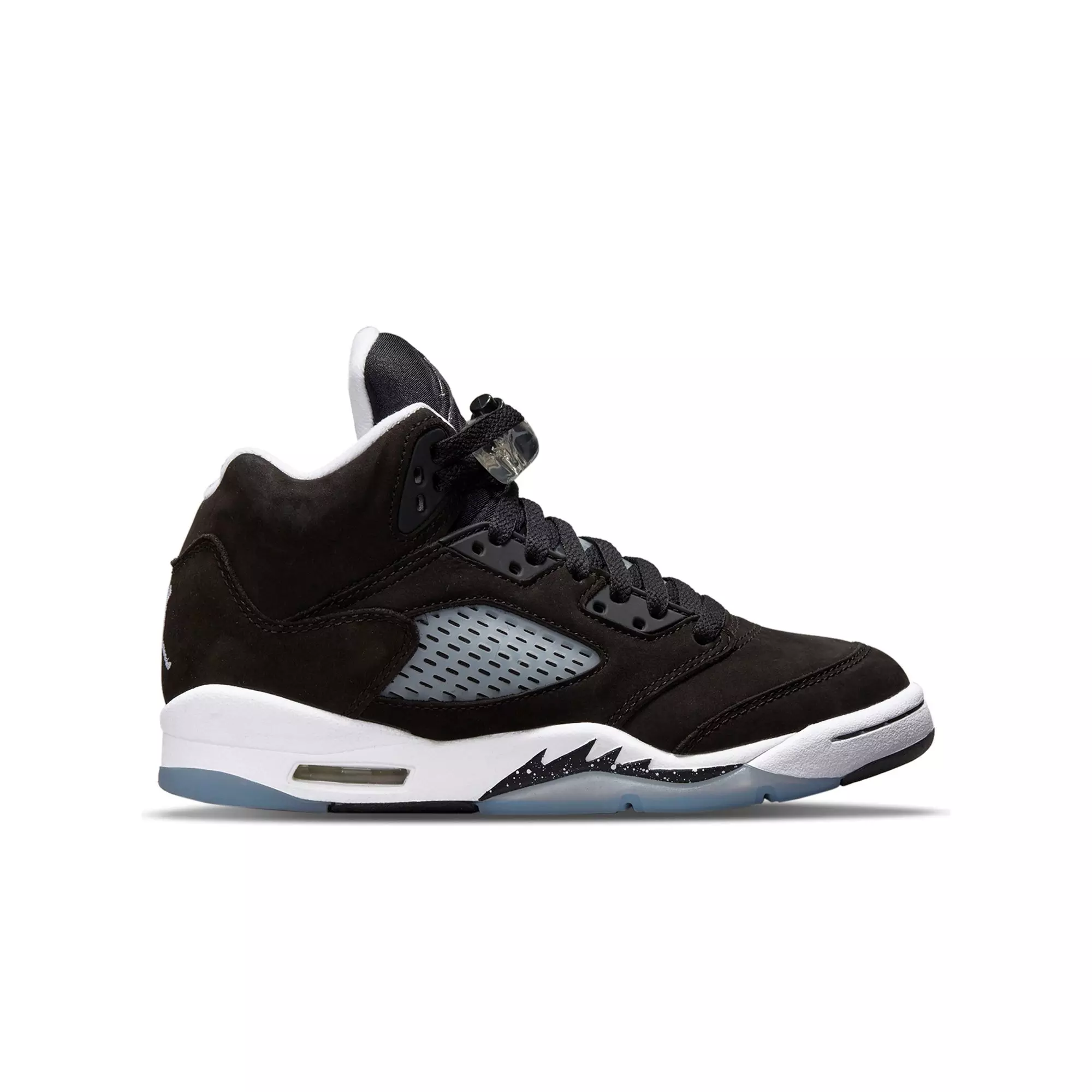 Jordan 5 Retro "Black/Cool Grey/White" Grade School Kids' Shoe - BLACK/GREY/WHITE