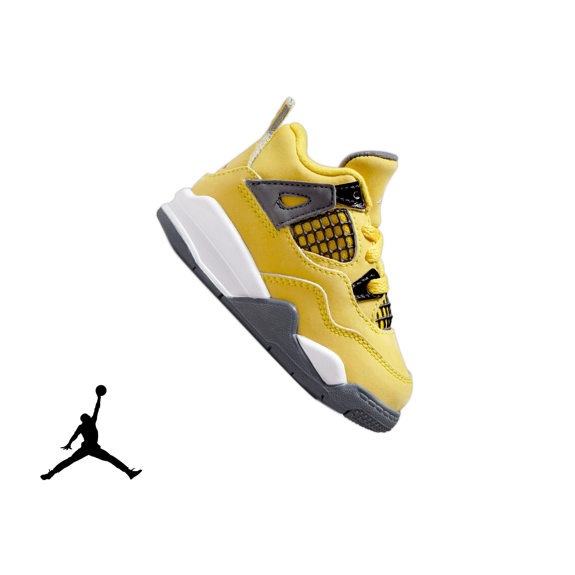 Jordan 4 Retro Tour Yellow Dark Blue Grey White Toddler Kids Shoe Hibbett City Gear