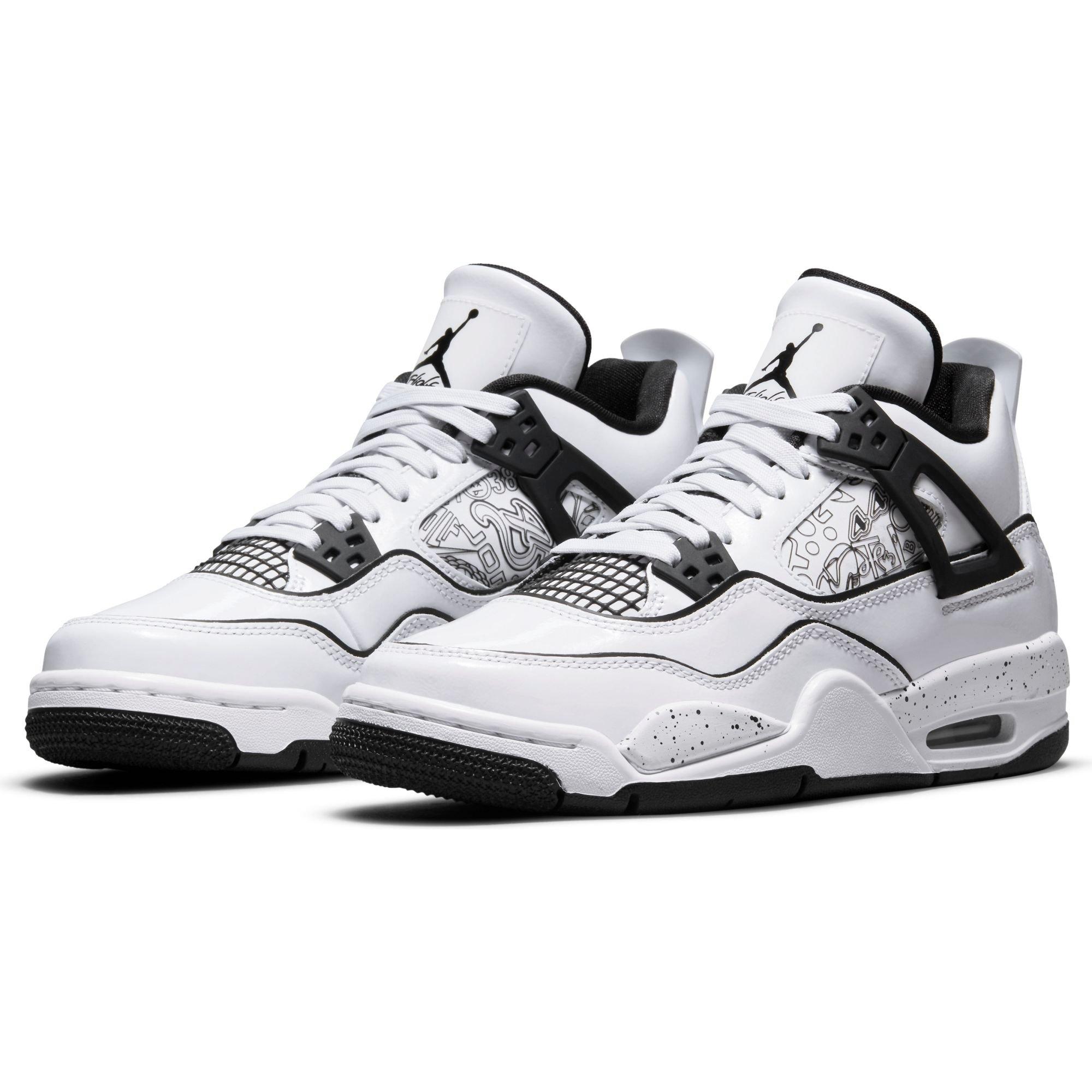 Jordan 4 Retro SE Cool Grey/Volt Grade School Kids' Shoe - Hibbett