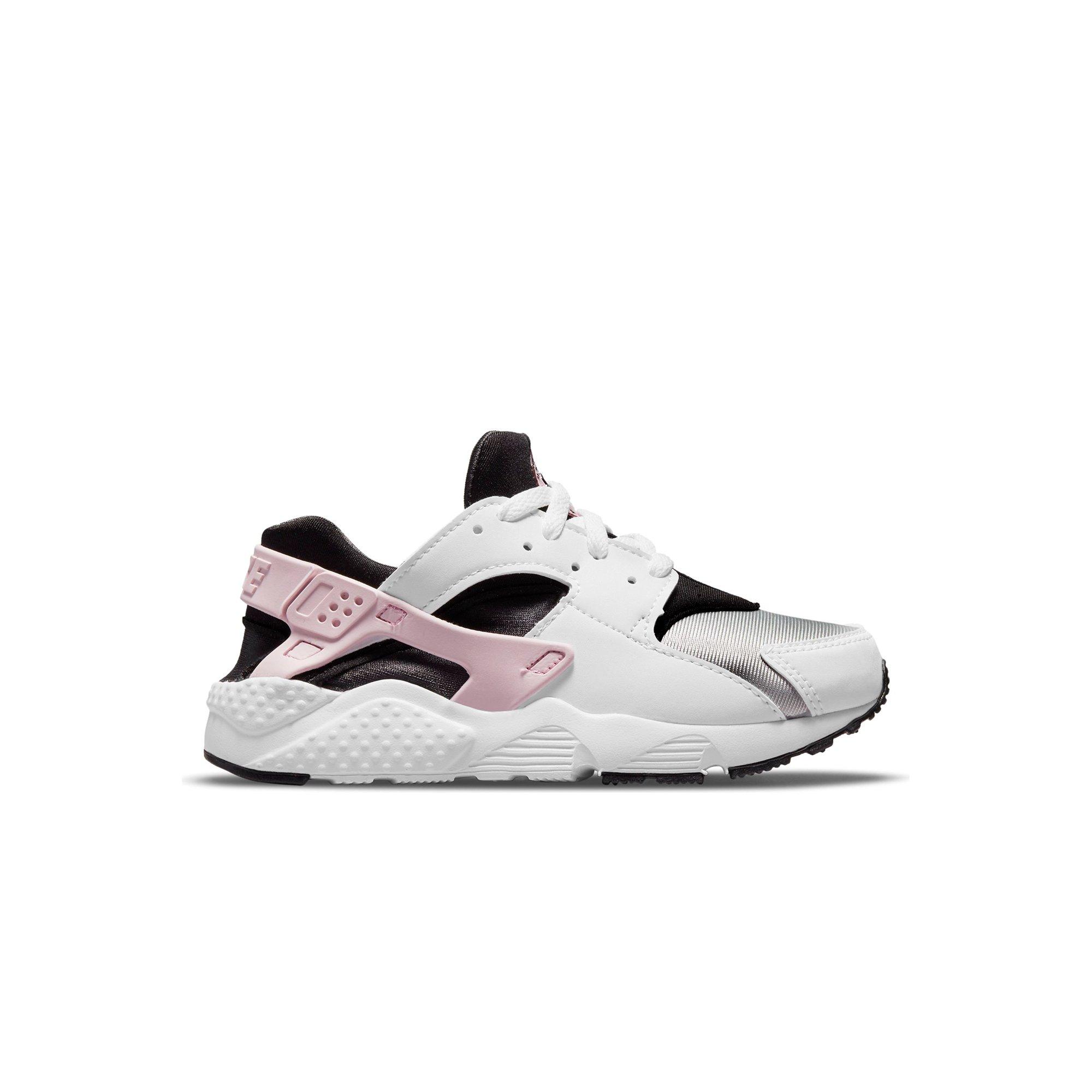 Nike Huarache Run "White/Pink Fog/Off Noir" Preschool Girls' Shoe - Hibbett City Gear