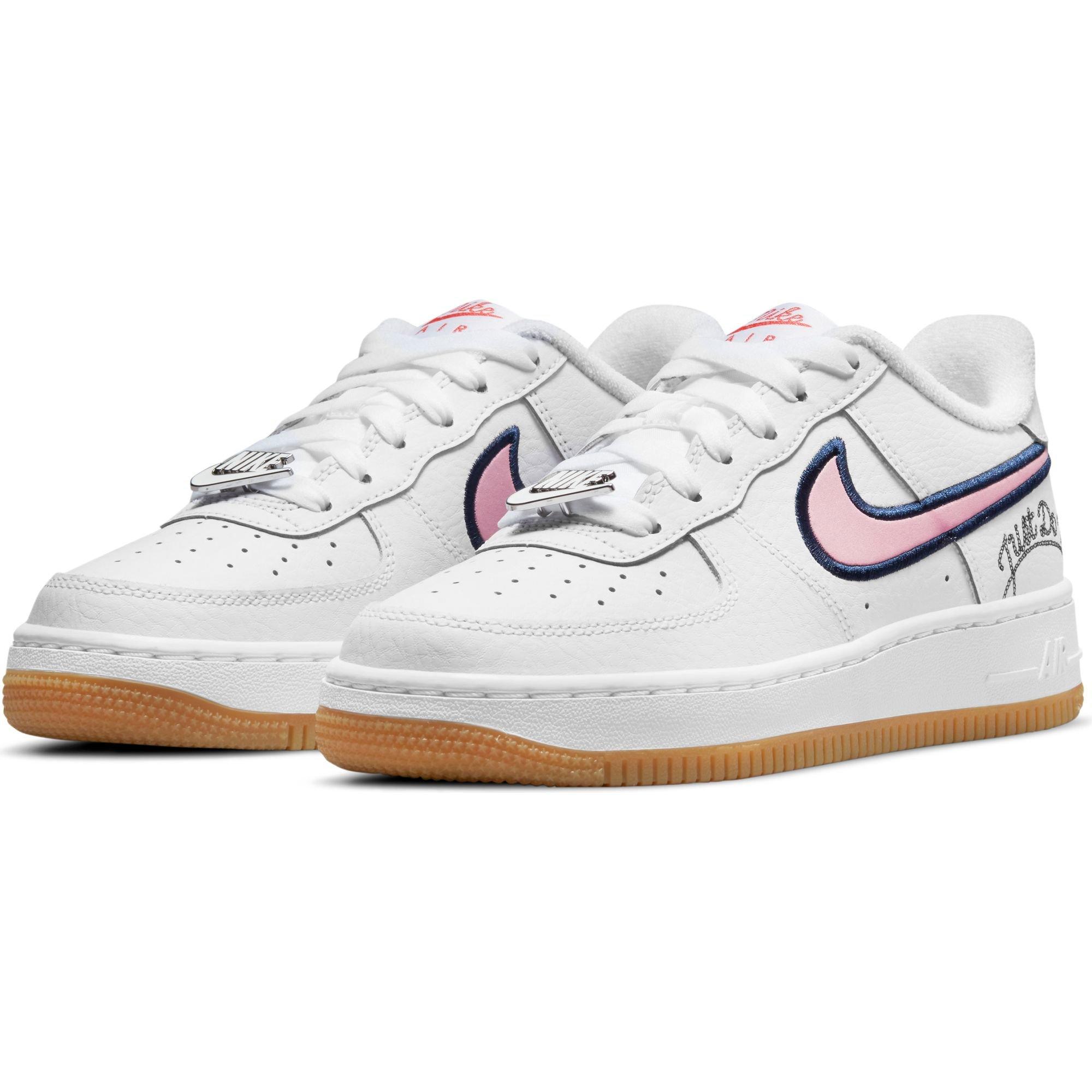 Nike Air Force 1 LV8 White/Midnight Navy/Chile Red Grade School Boys'  Shoe - Hibbett