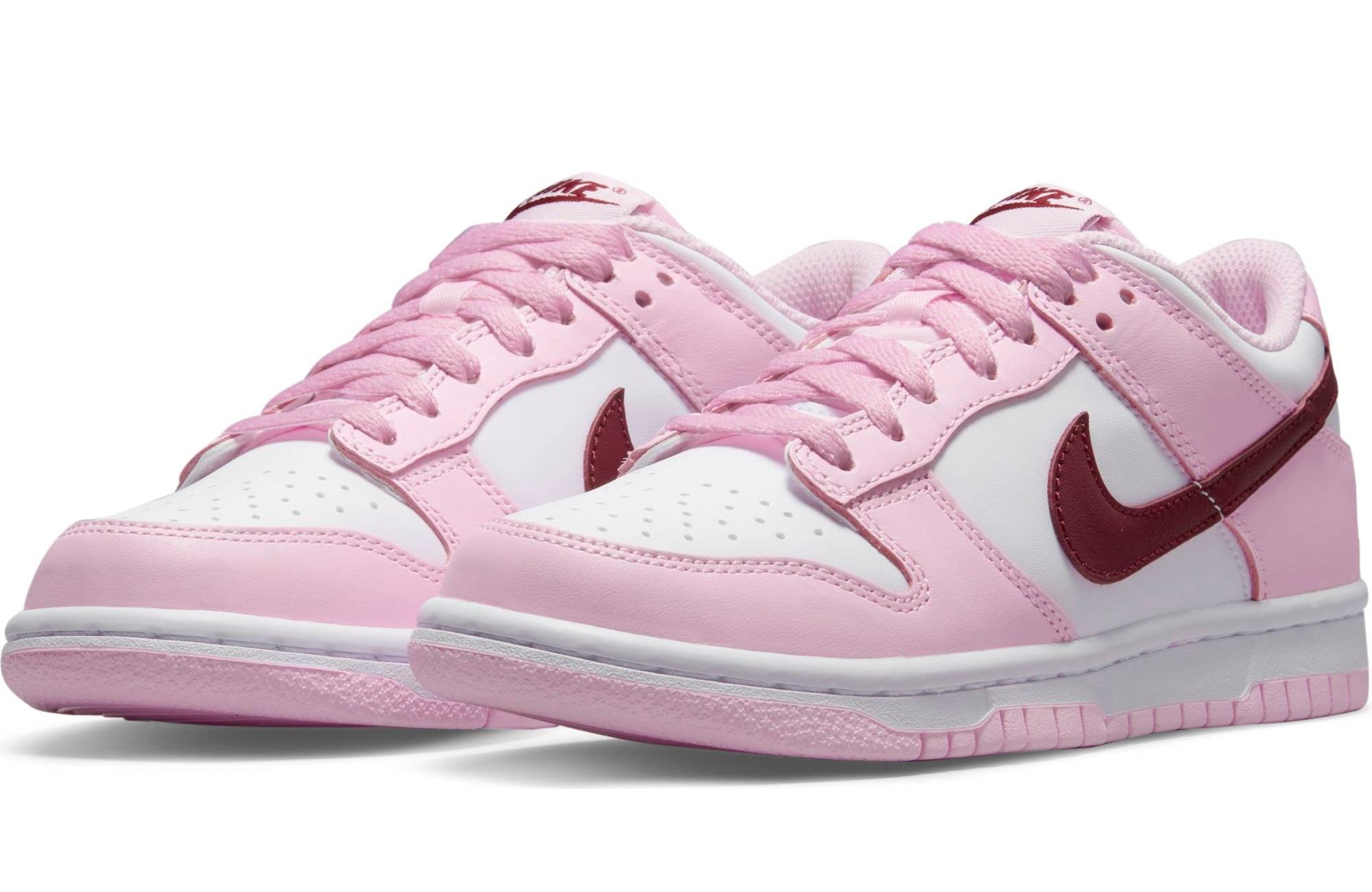 Sneakers Release â Nike Dunk Low âPink Foam/Dark Beetrootâ Grade School Girlsâ Shoe Launching 8/31