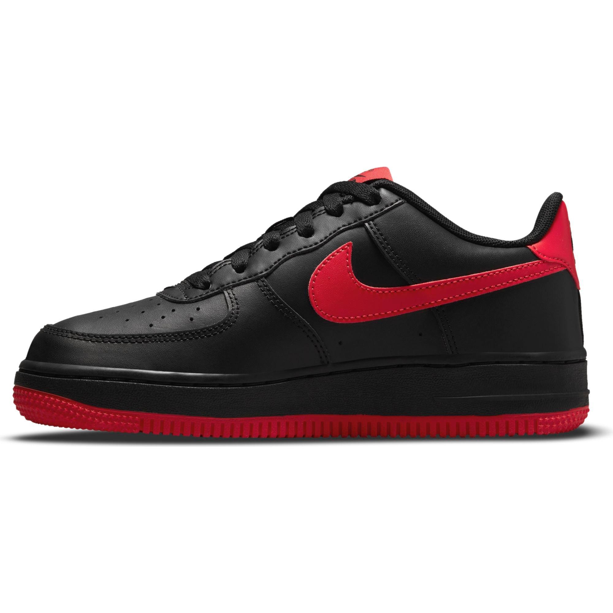 red and black nike air force ones